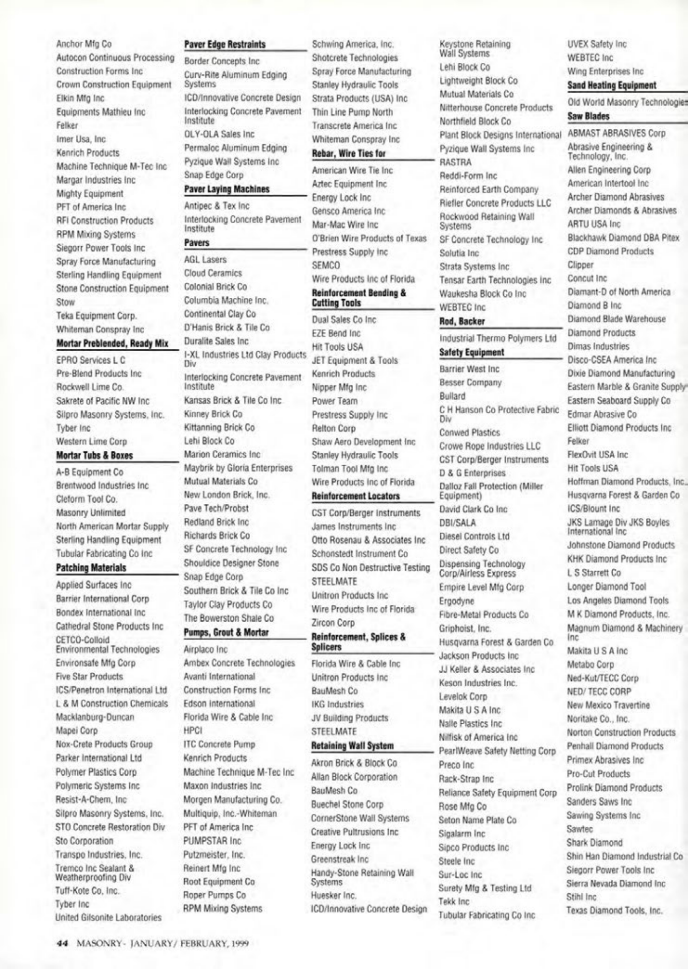 Masonry Magazine February 1999 Page. 48