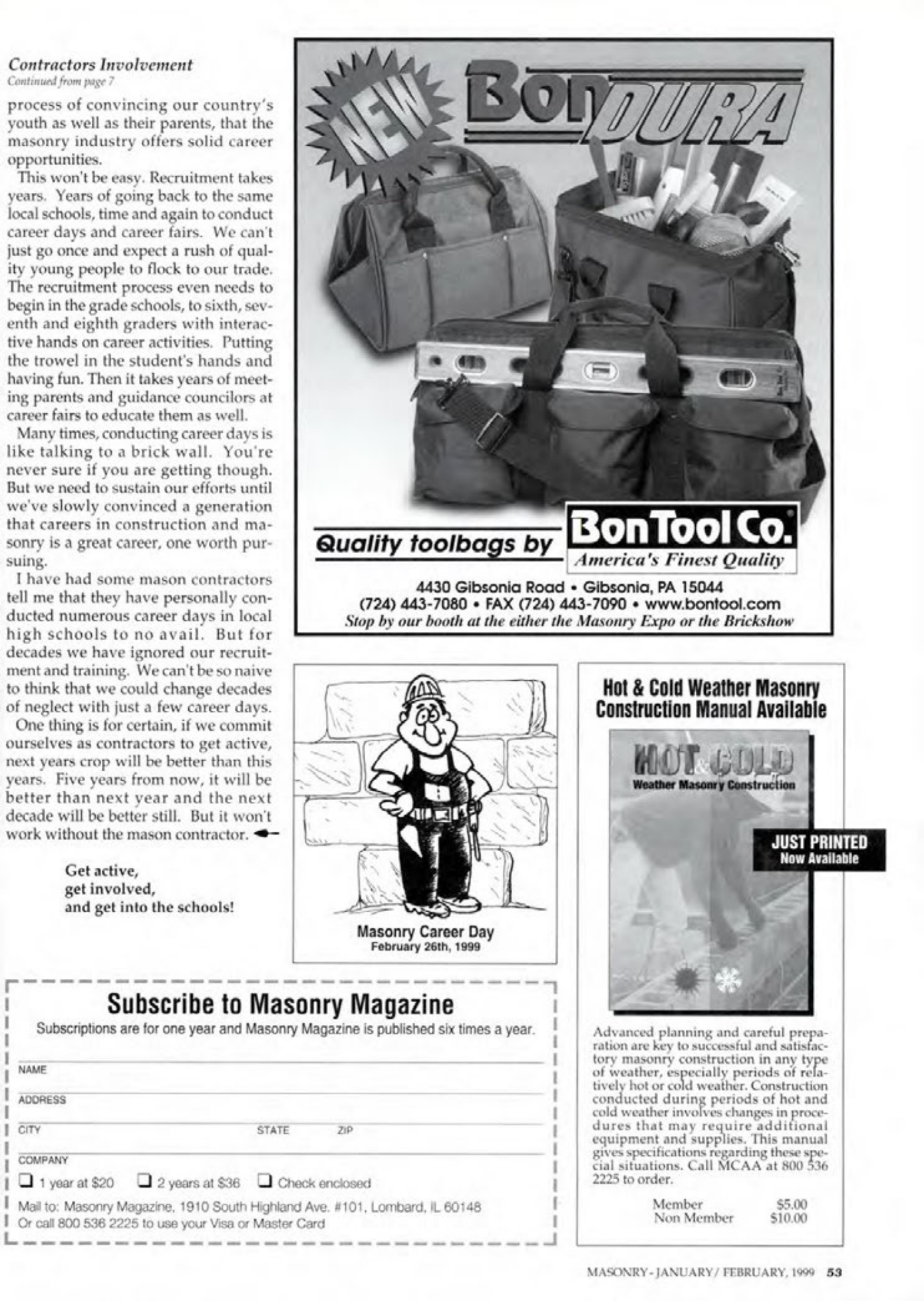 Masonry Magazine February 1999 Page. 57