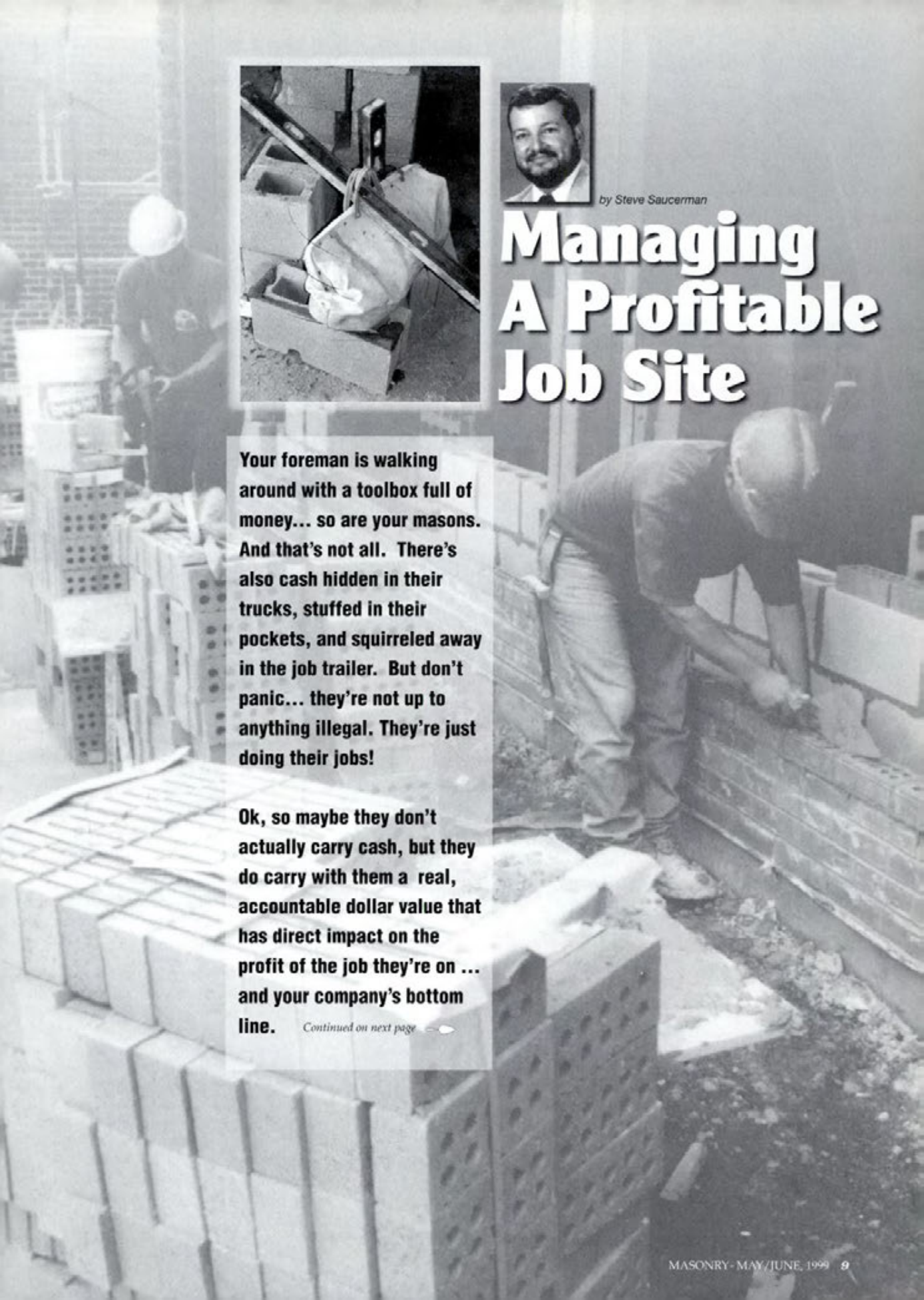 Masonry Magazine June 1999 Page. 9