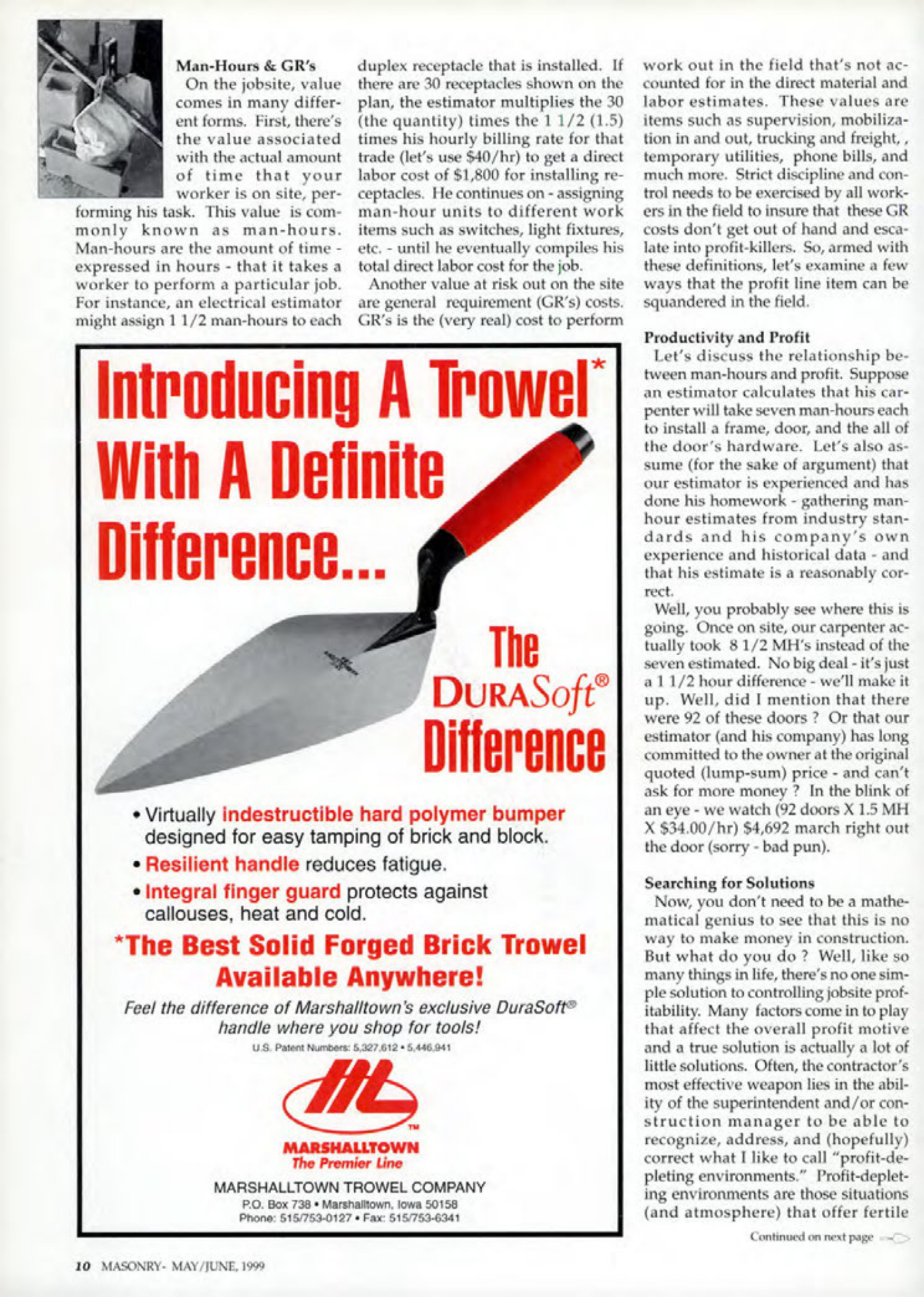 Masonry Magazine June 1999 Page. 10