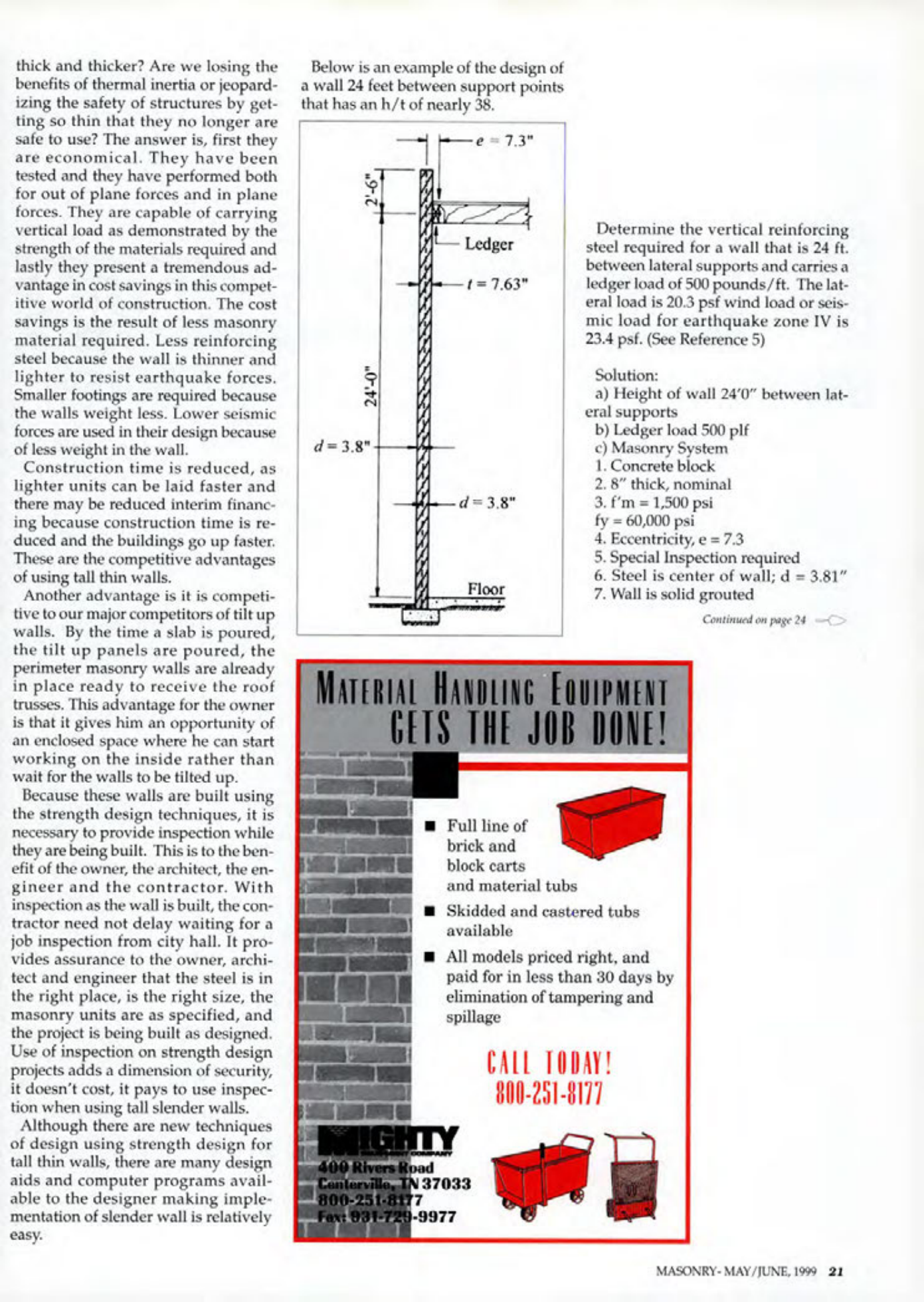 Masonry Magazine June 1999 Page. 21