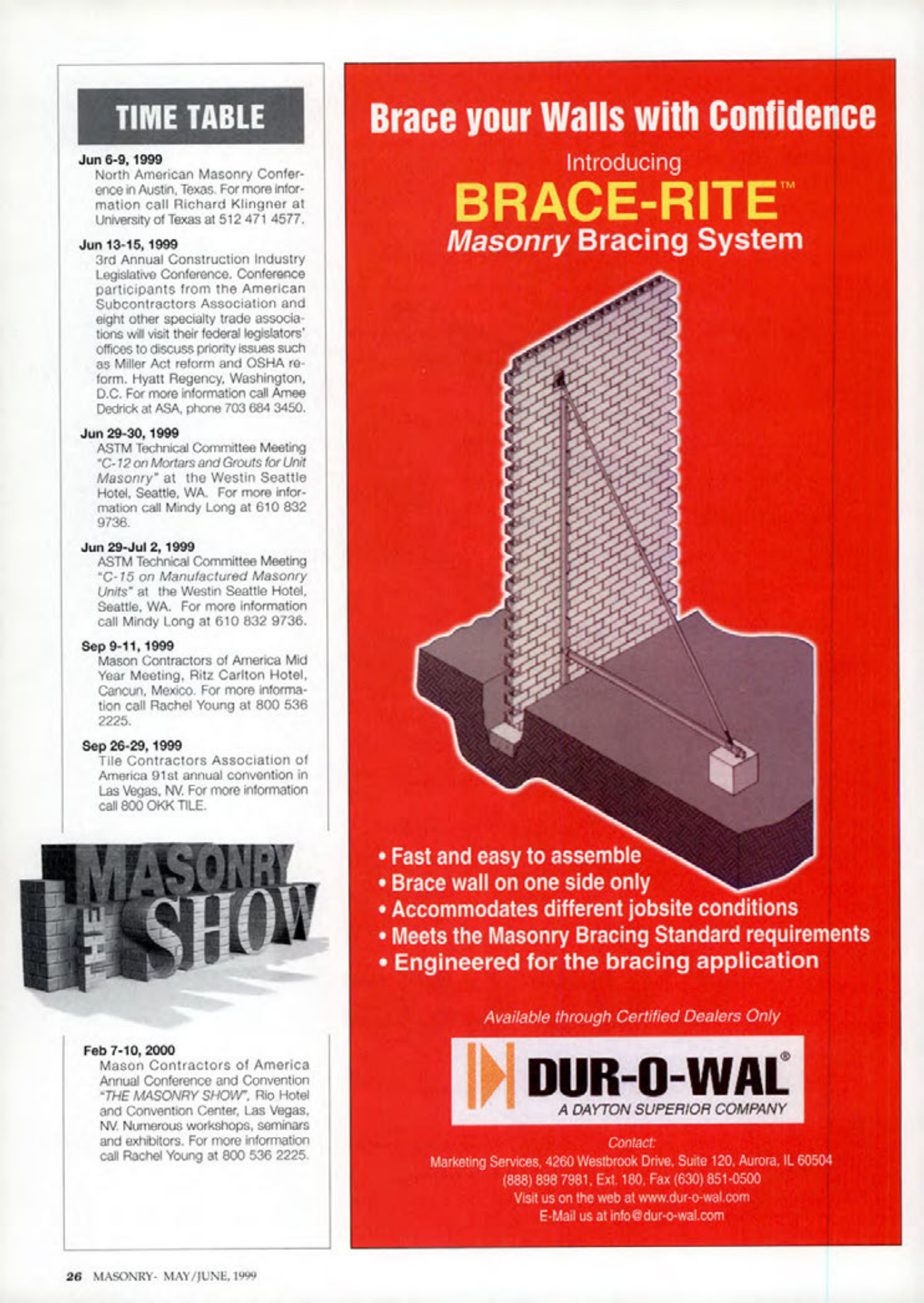 Masonry Magazine June 1999 Page. 26