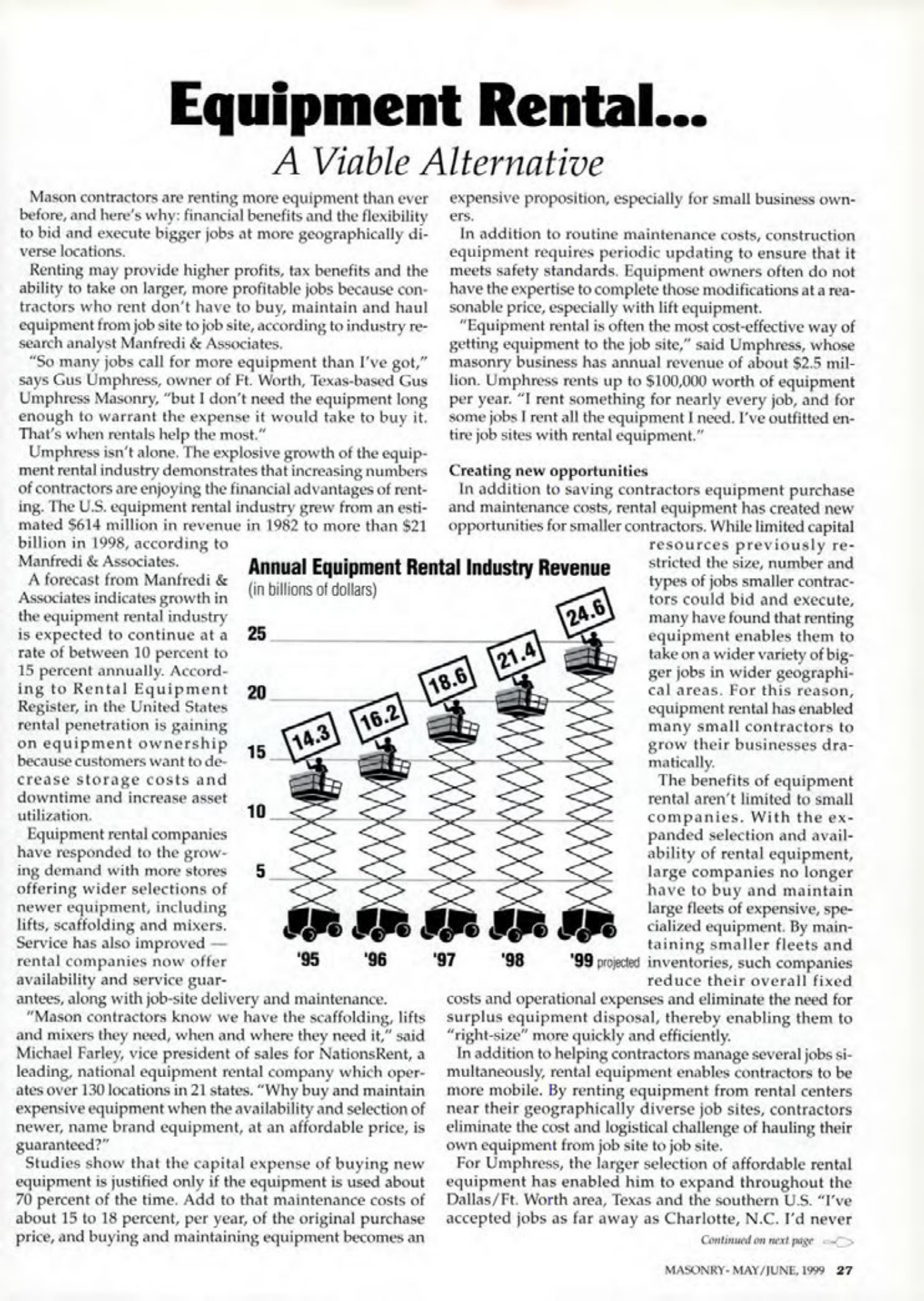 Masonry Magazine June 1999 Page. 27