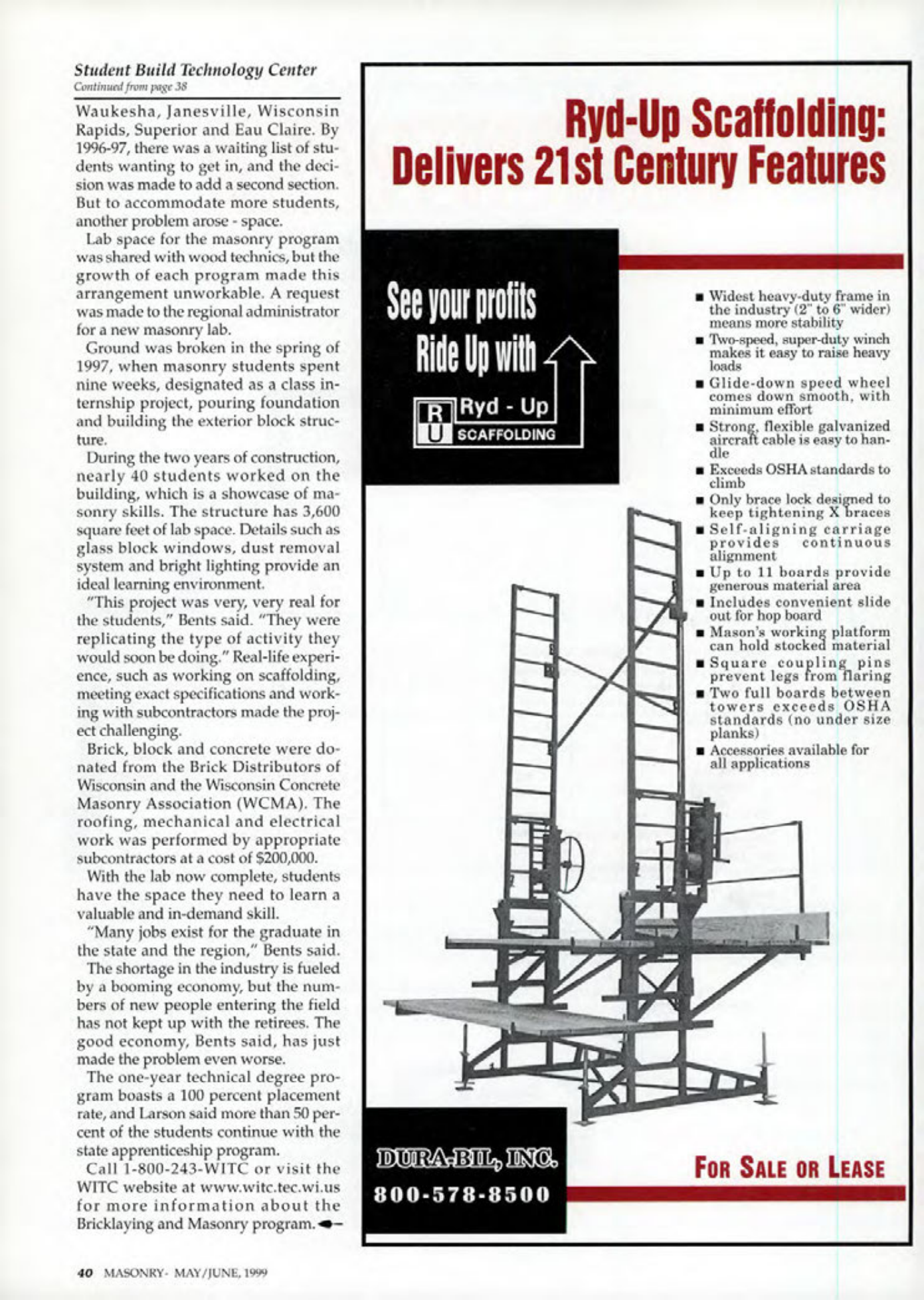 Masonry Magazine June 1999 Page. 40