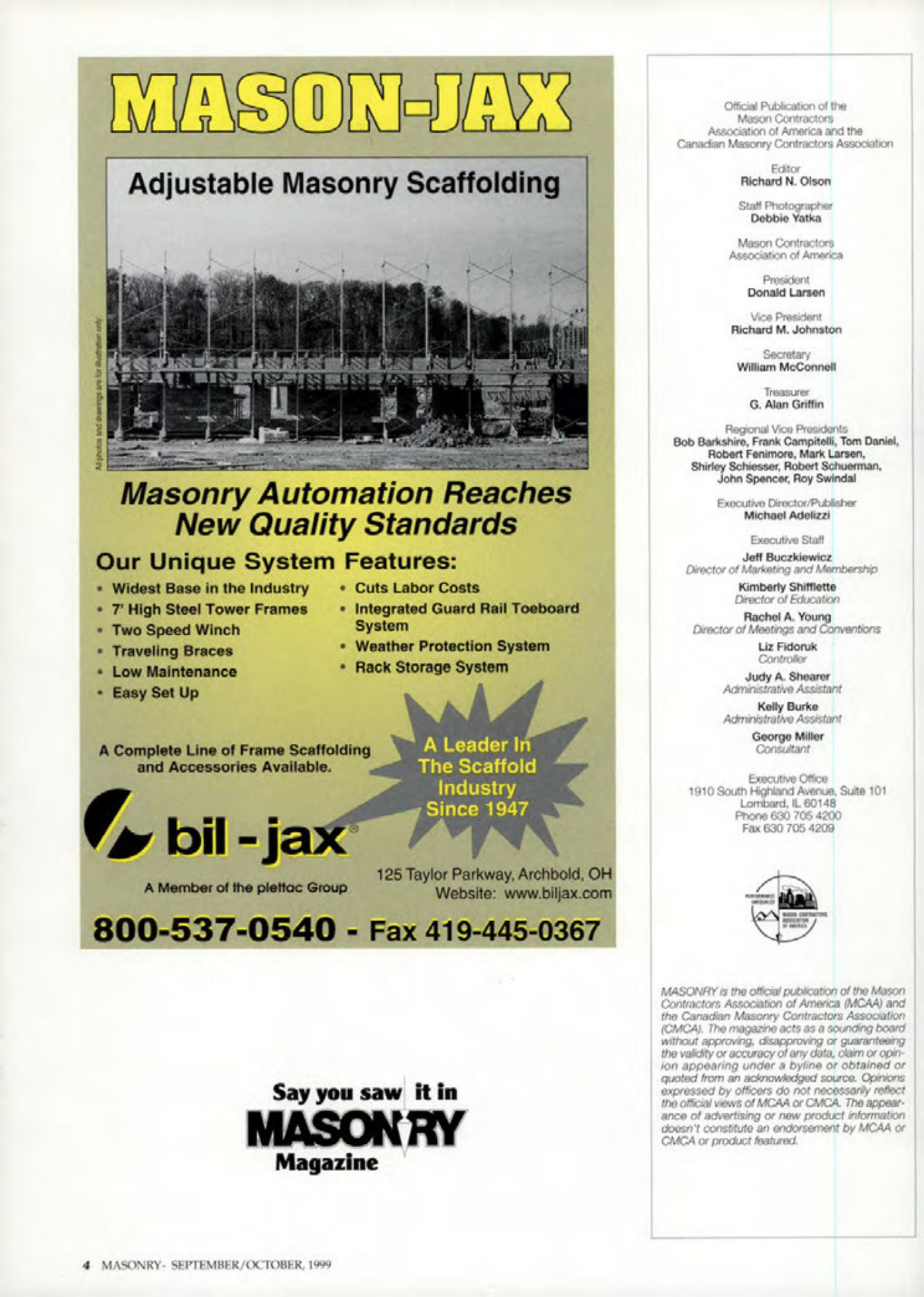 Masonry Magazine October 1999 Page. 4