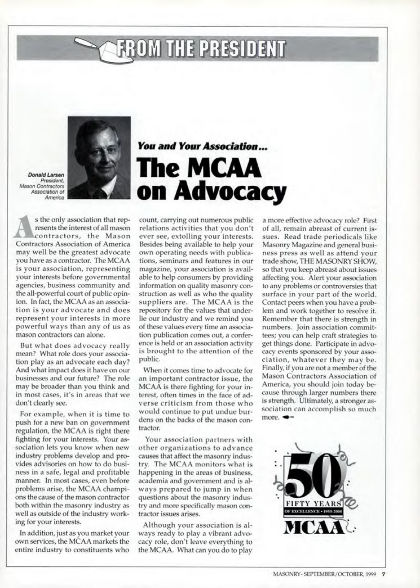 Masonry Magazine October 1999 Page. 7