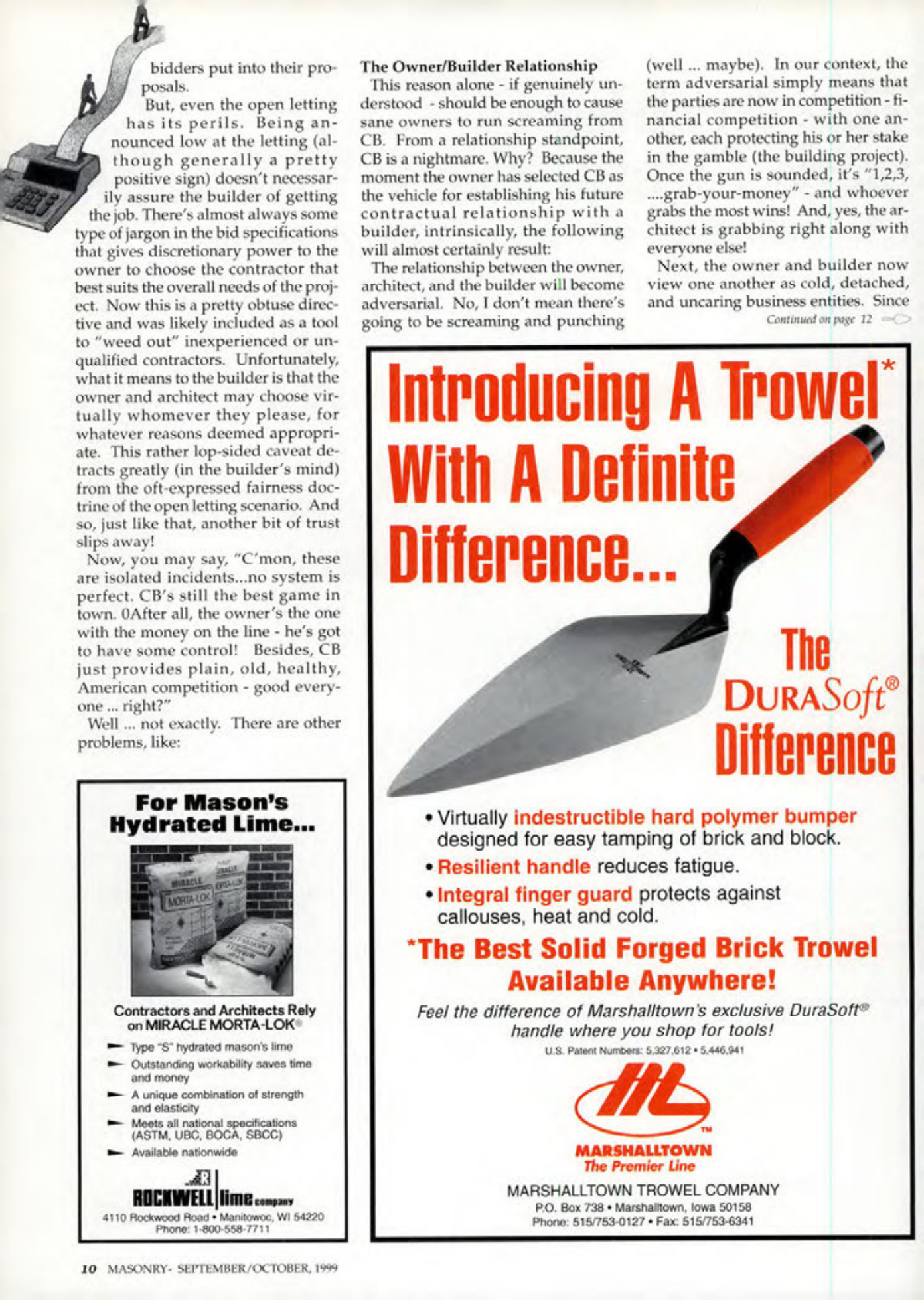 Masonry Magazine October 1999 Page. 10
