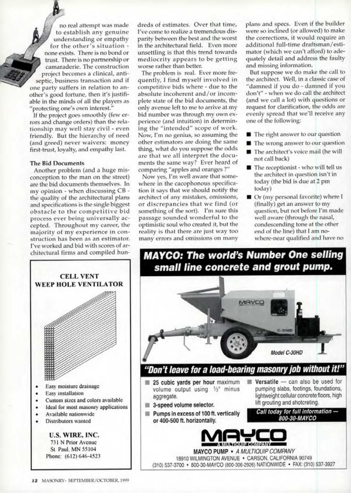 Masonry Magazine October 1999 Page. 12