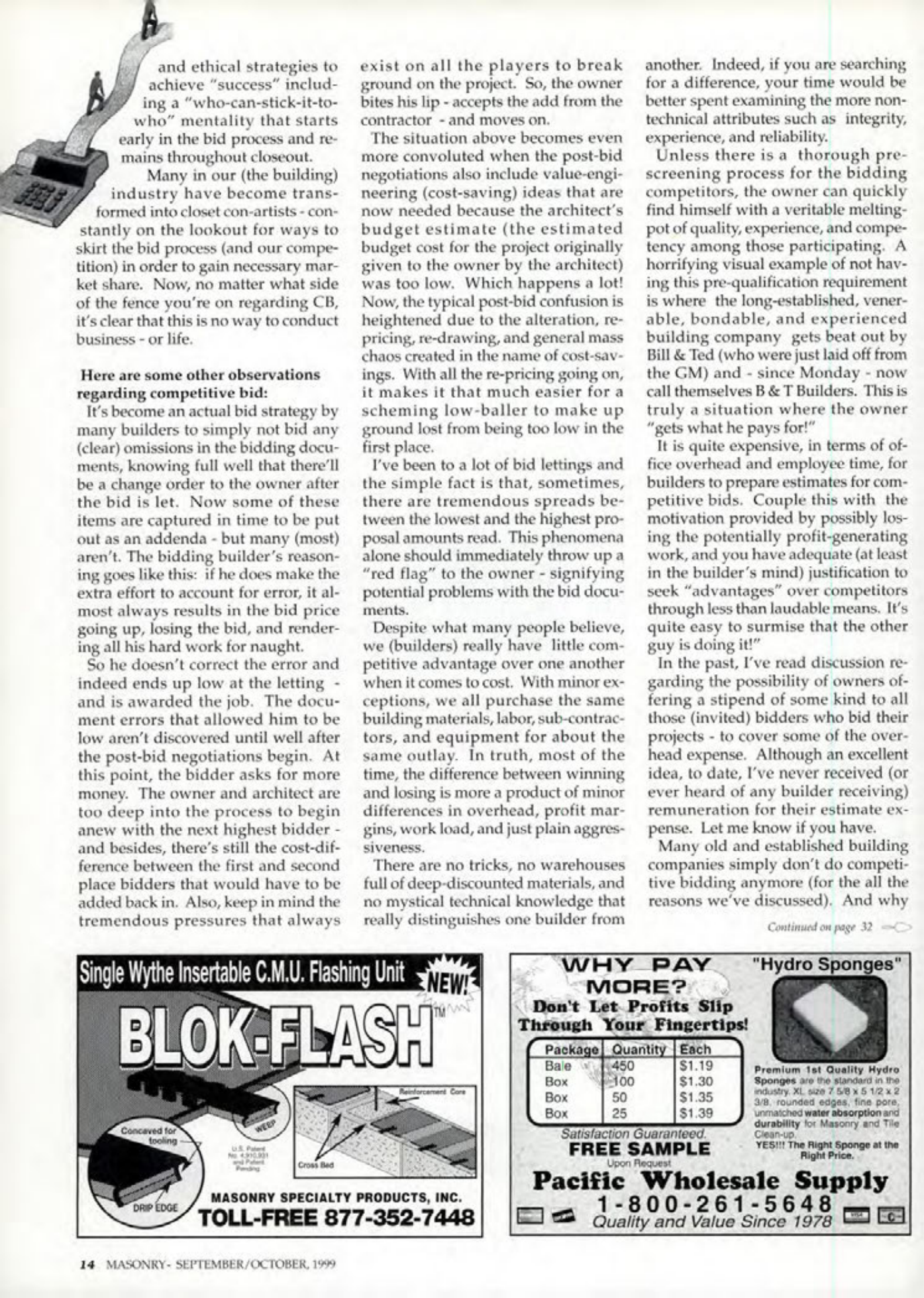 Masonry Magazine October 1999 Page. 14