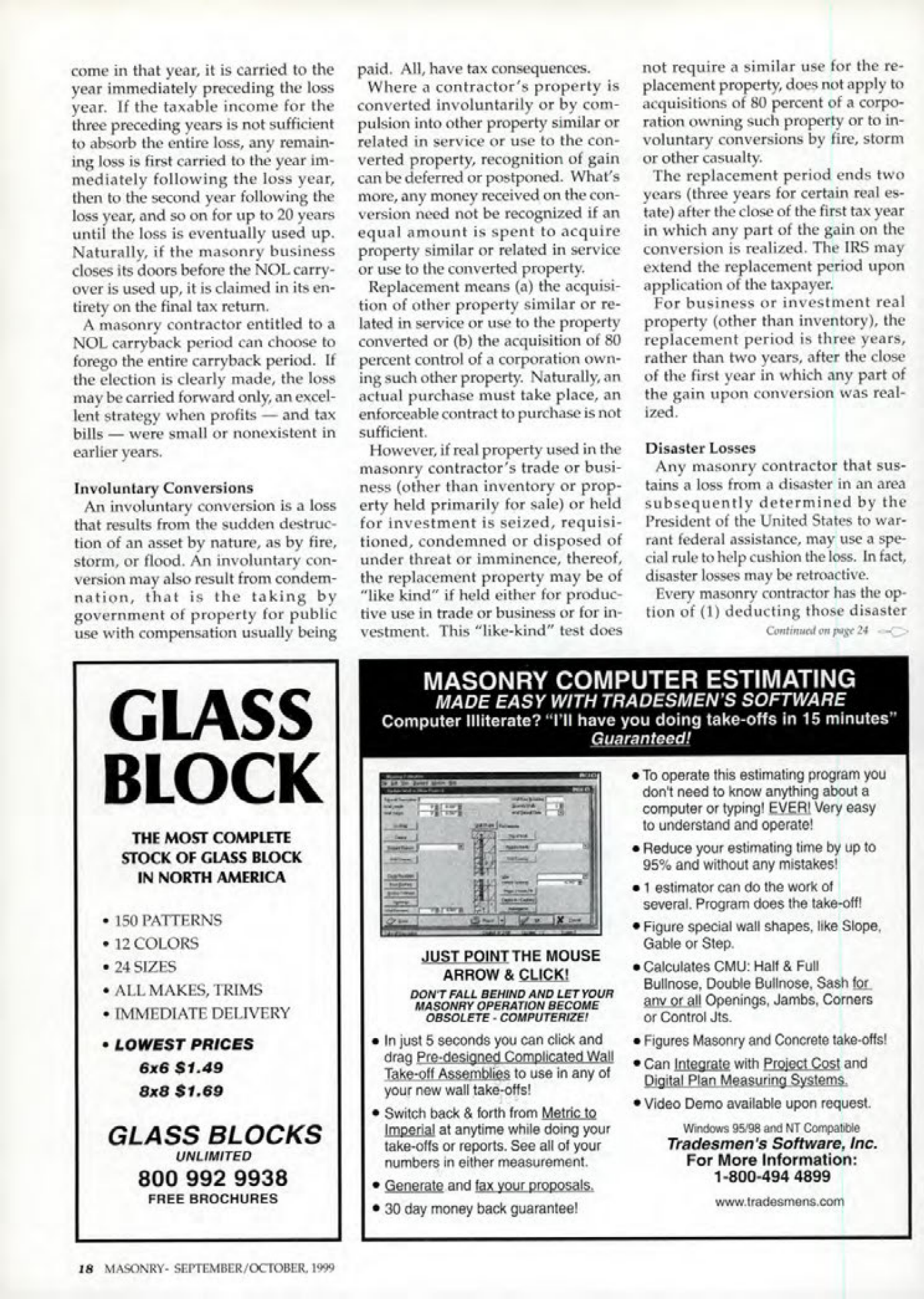 Masonry Magazine October 1999 Page. 18