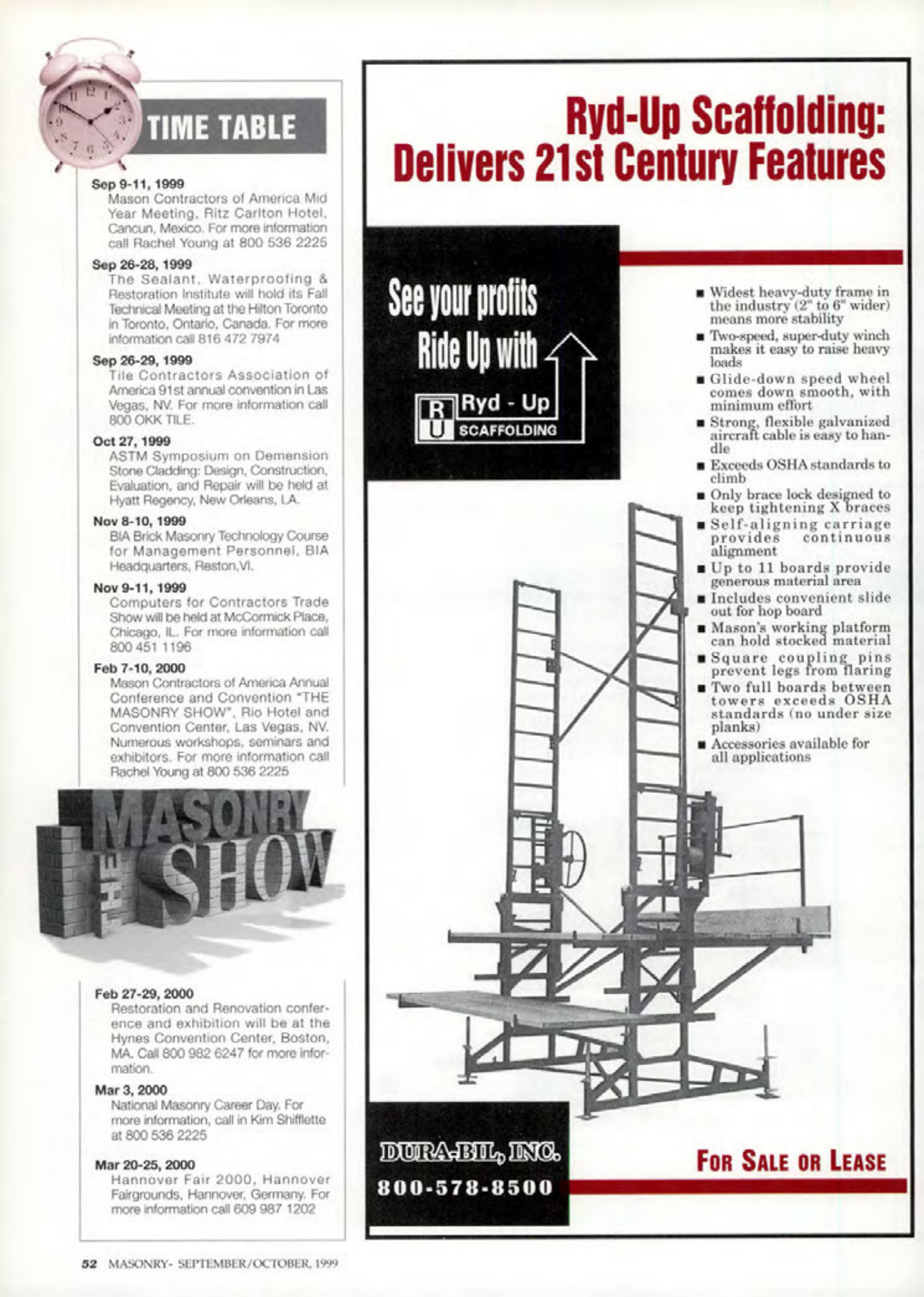 Masonry Magazine October 1999 Page. 52