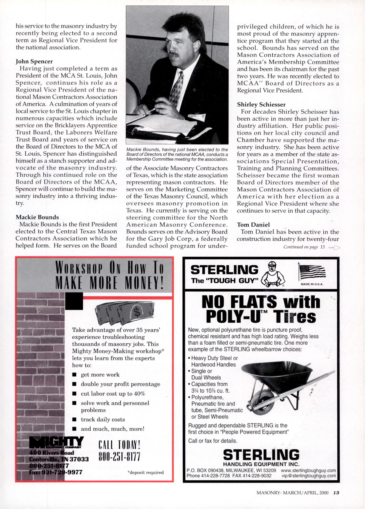 Masonry Magazine April 2000 Page. 13