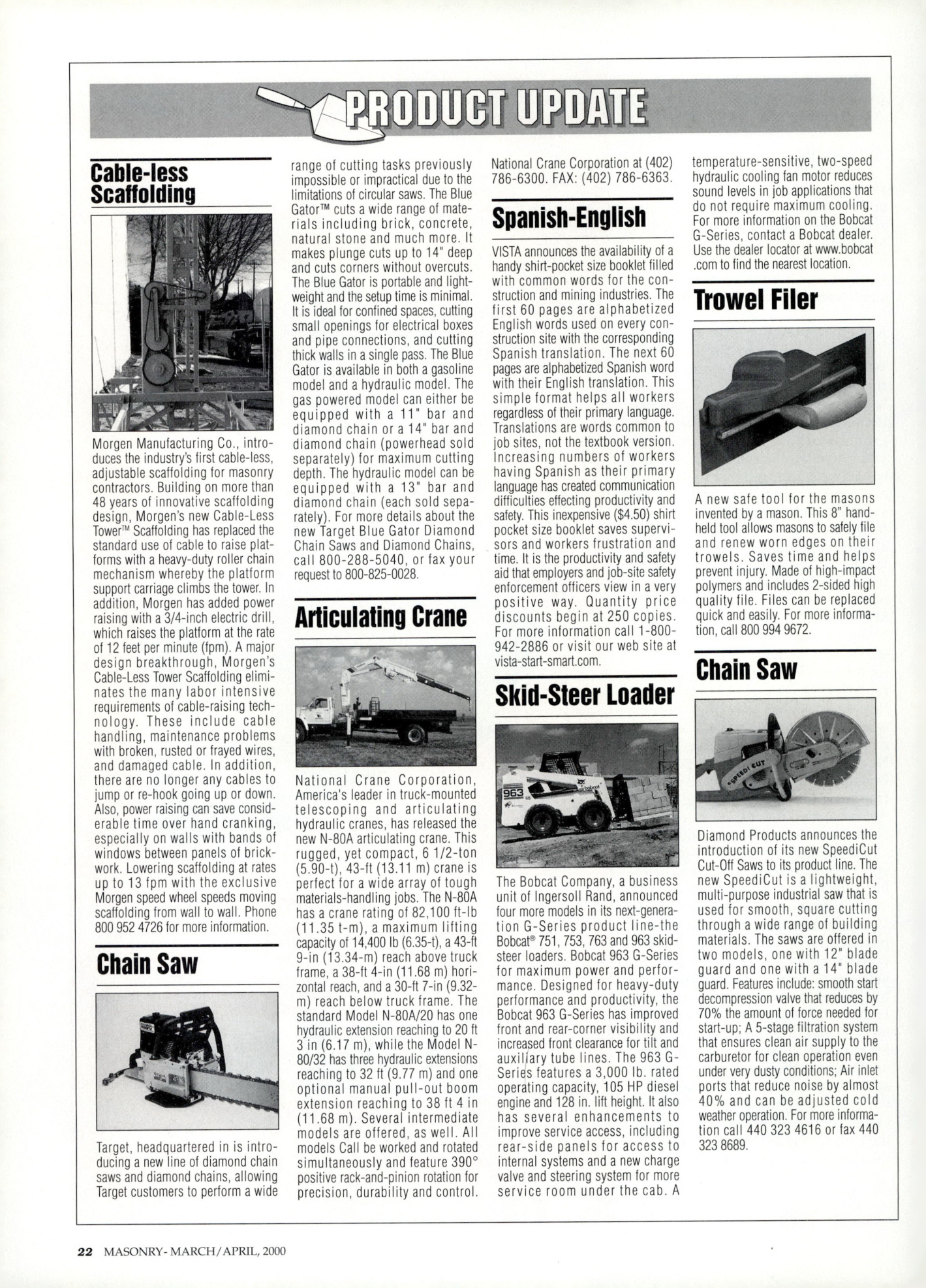 Masonry Magazine April 2000 Page. 22
