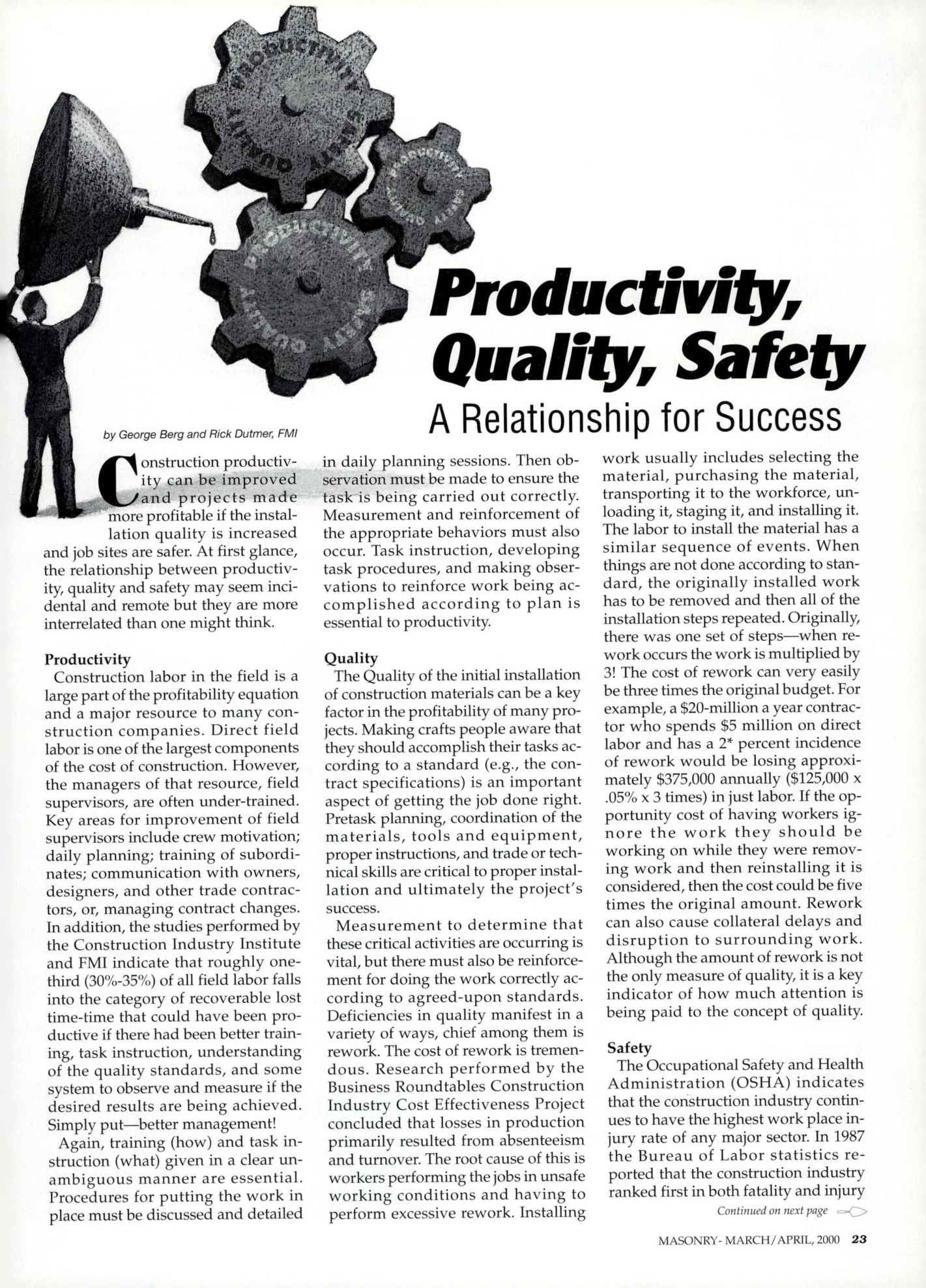 Masonry Magazine April 2000 Page. 23
