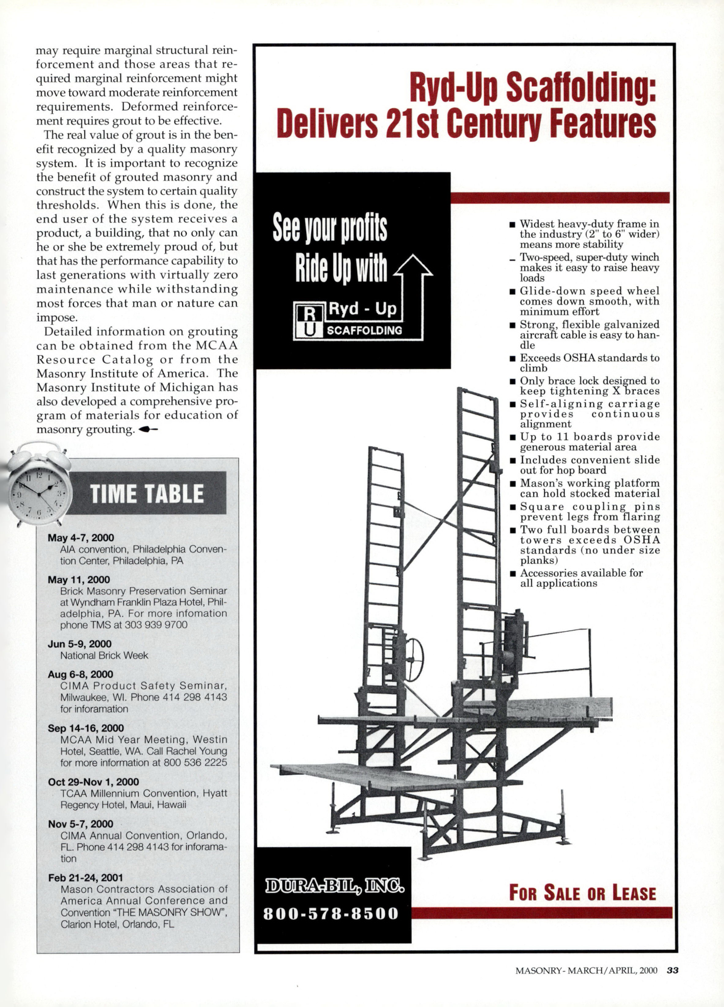 Masonry Magazine April 2000 Page. 33