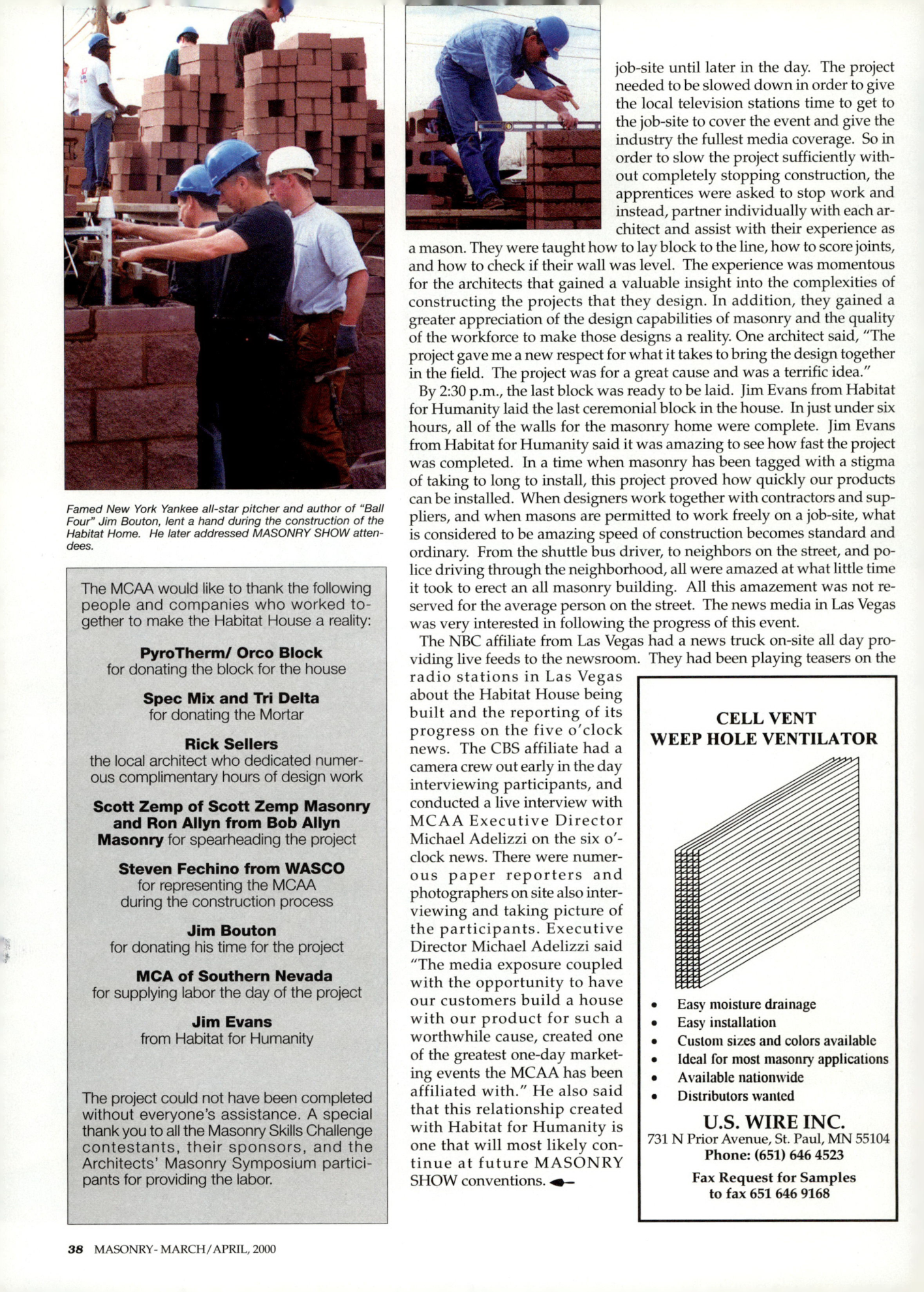 Masonry Magazine April 2000 Page. 38