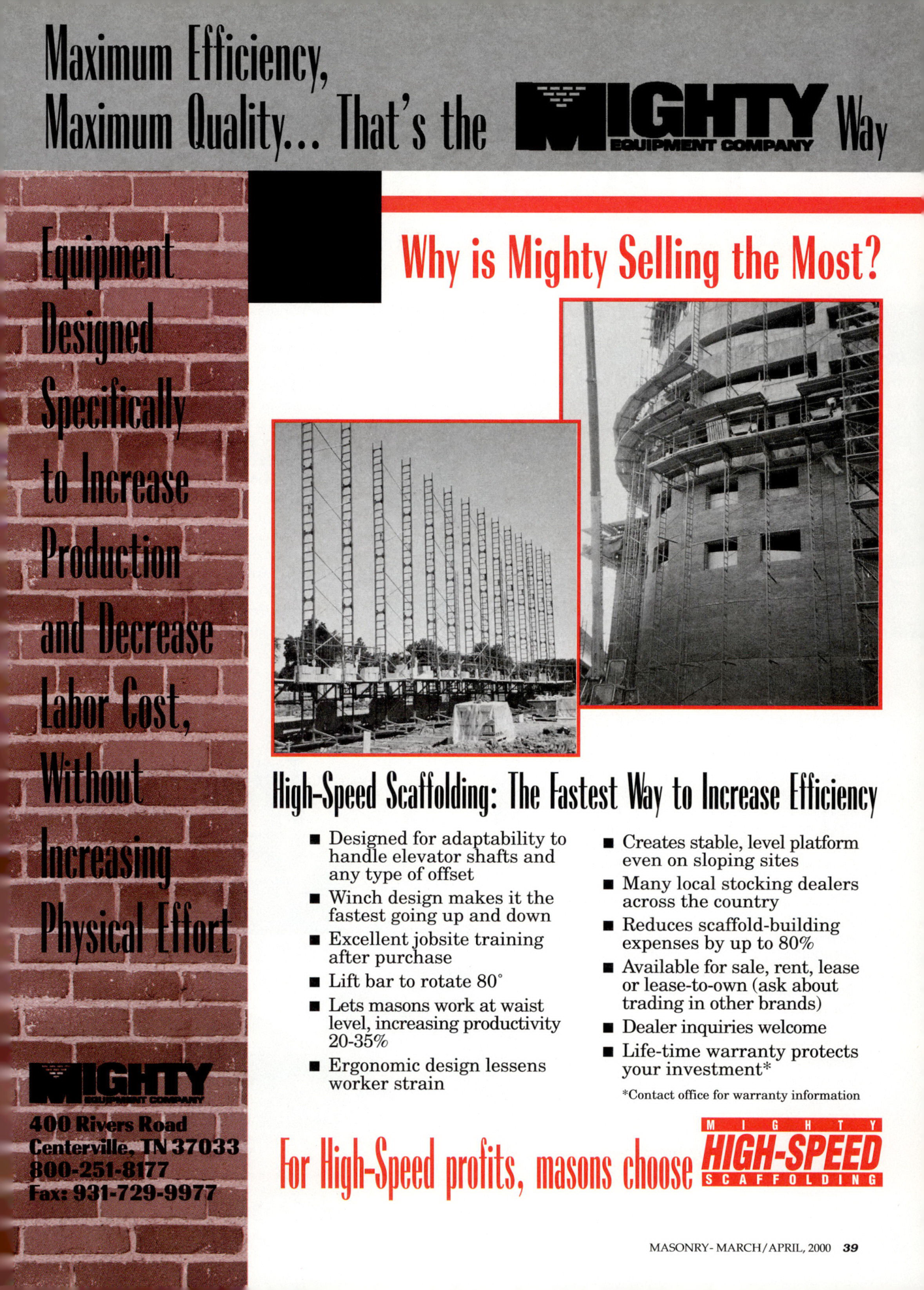 Masonry Magazine April 2000 Page. 39