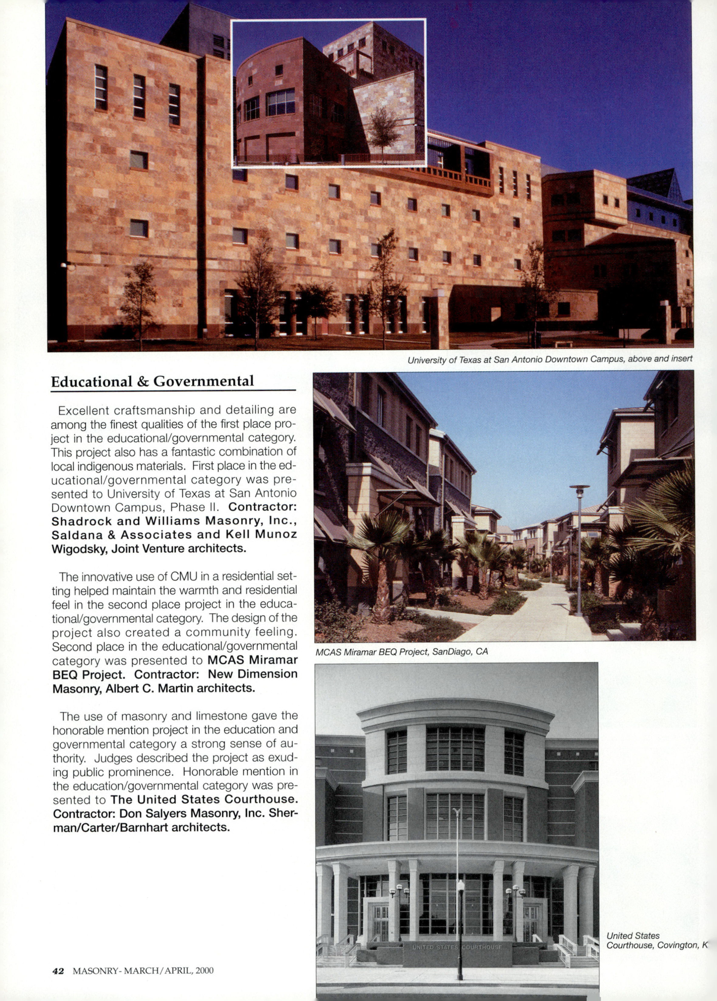Masonry Magazine April 2000 Page. 42