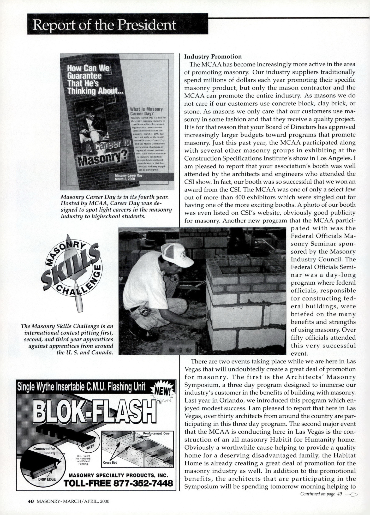 Masonry Magazine April 2000 Page. 46