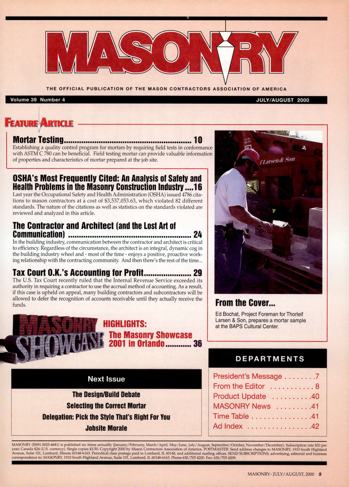 Masonry Magazine August 2000 Page. 5
