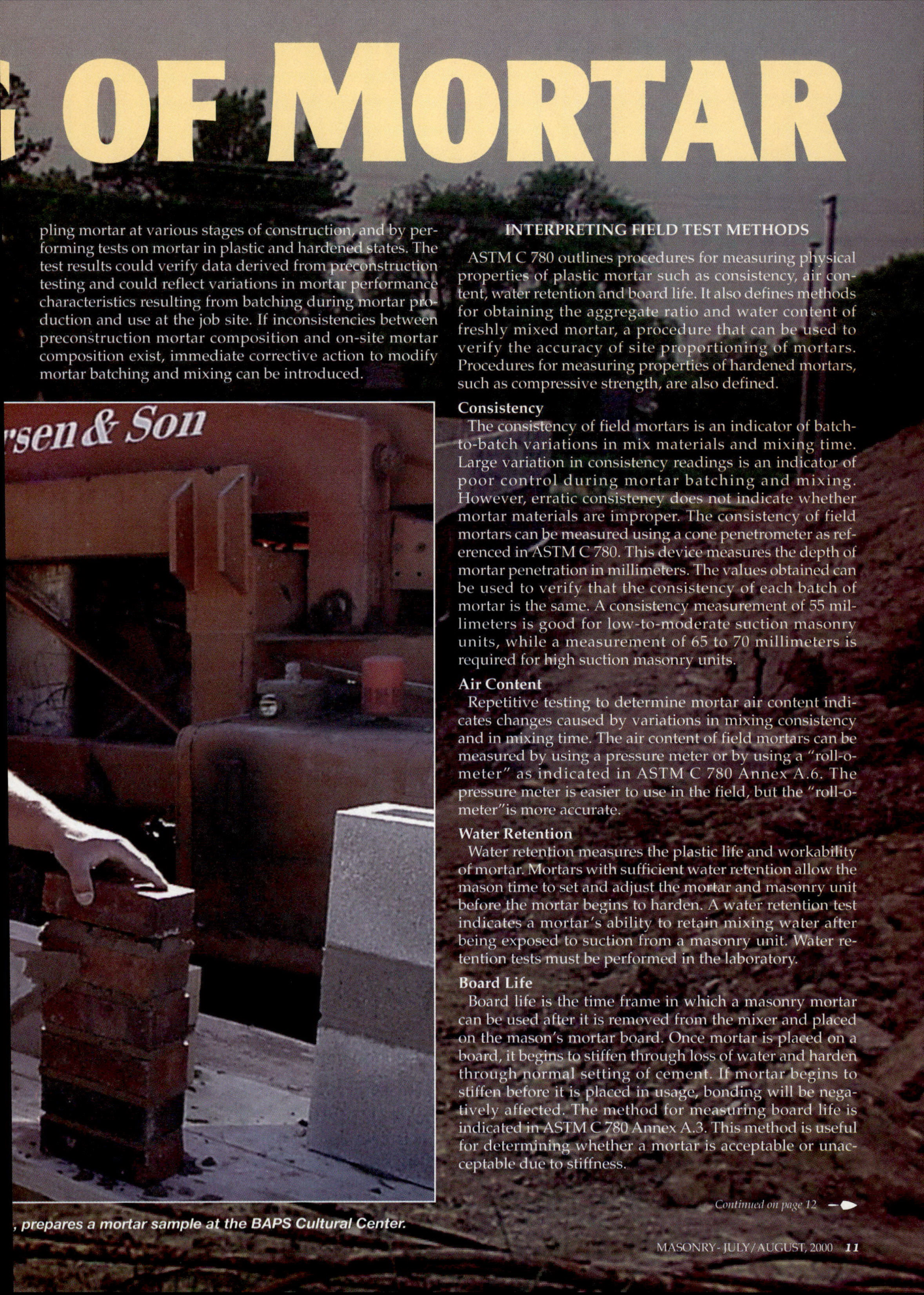 Masonry Magazine August 2000 Page. 11