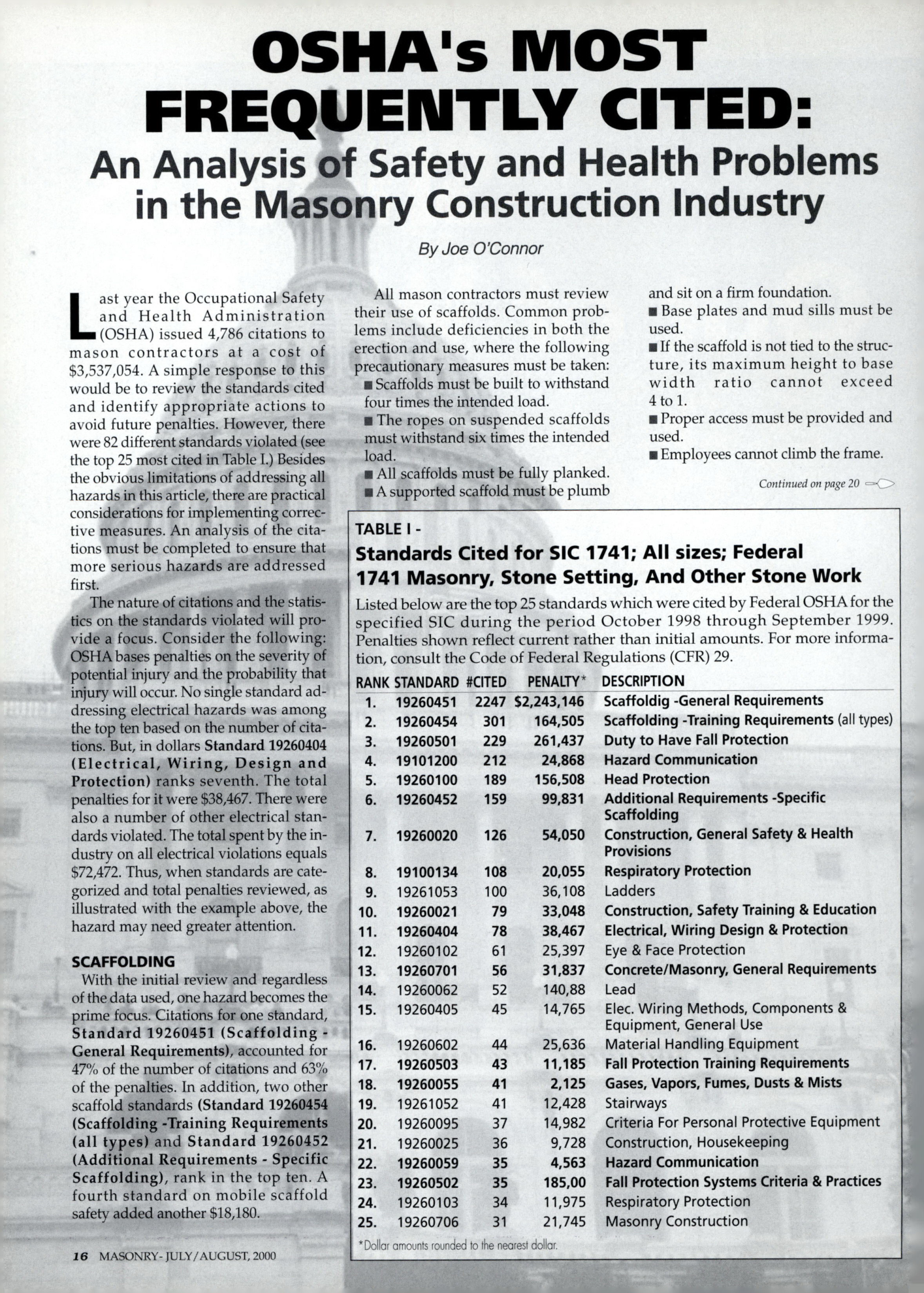 Masonry Magazine August 2000 Page. 16
