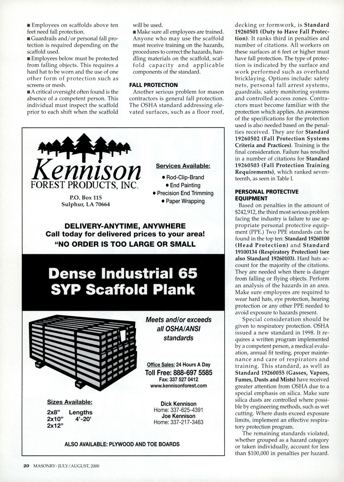 Masonry Magazine August 2000 Page. 20