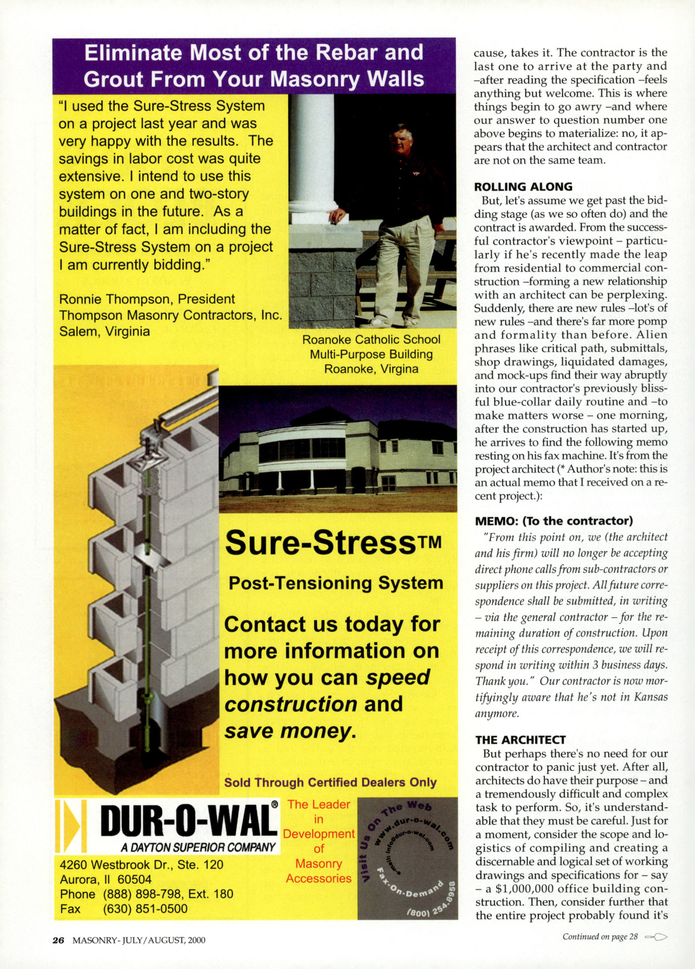 Masonry Magazine August 2000 Page. 26