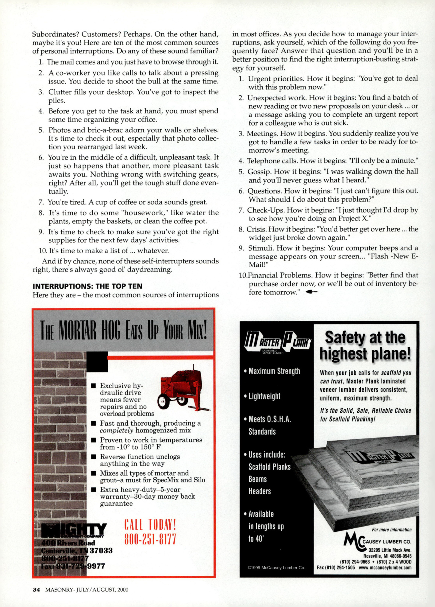 Masonry Magazine August 2000 Page. 34