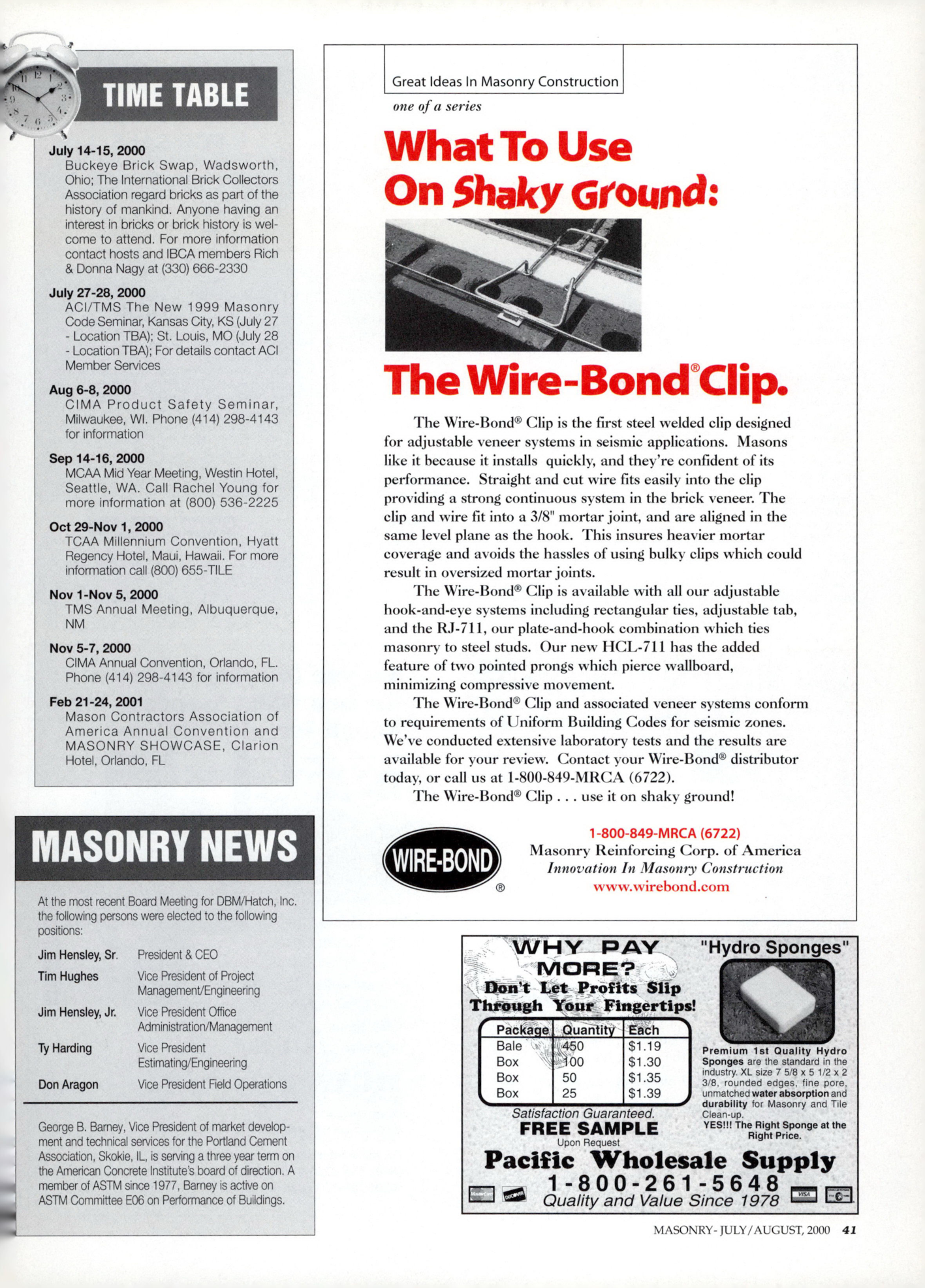 Masonry Magazine August 2000 Page. 41