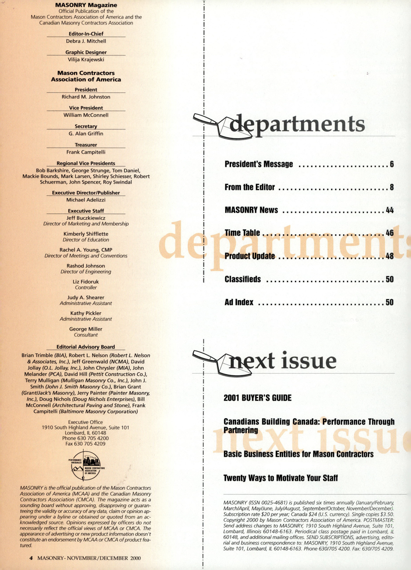 Masonry Magazine December 2000 Page. 4
