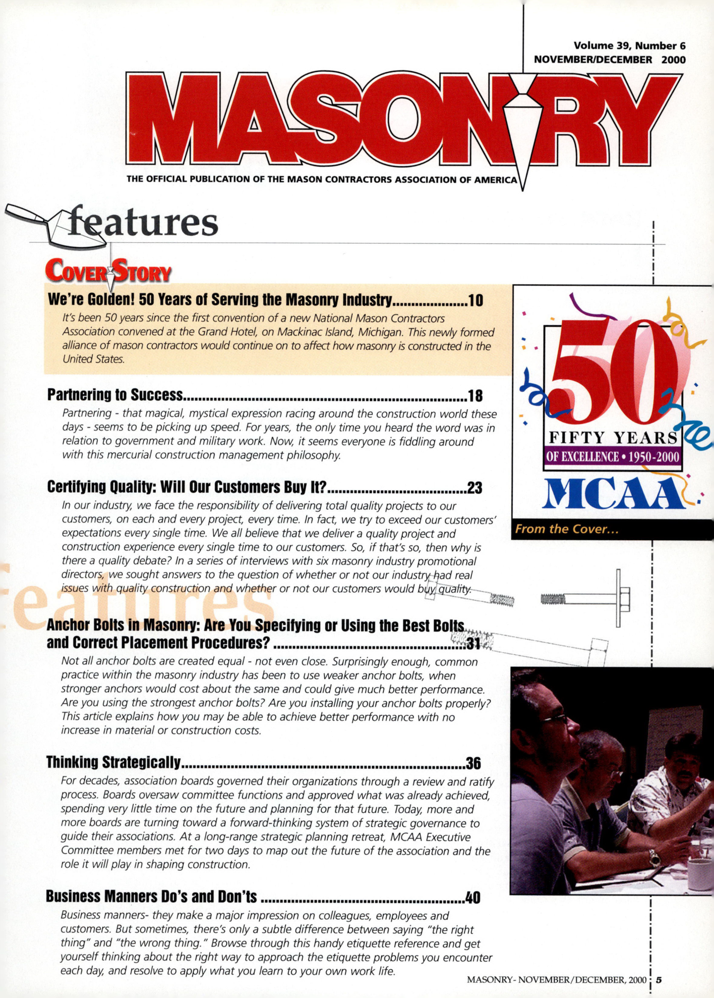 Masonry Magazine December 2000 Page. 5