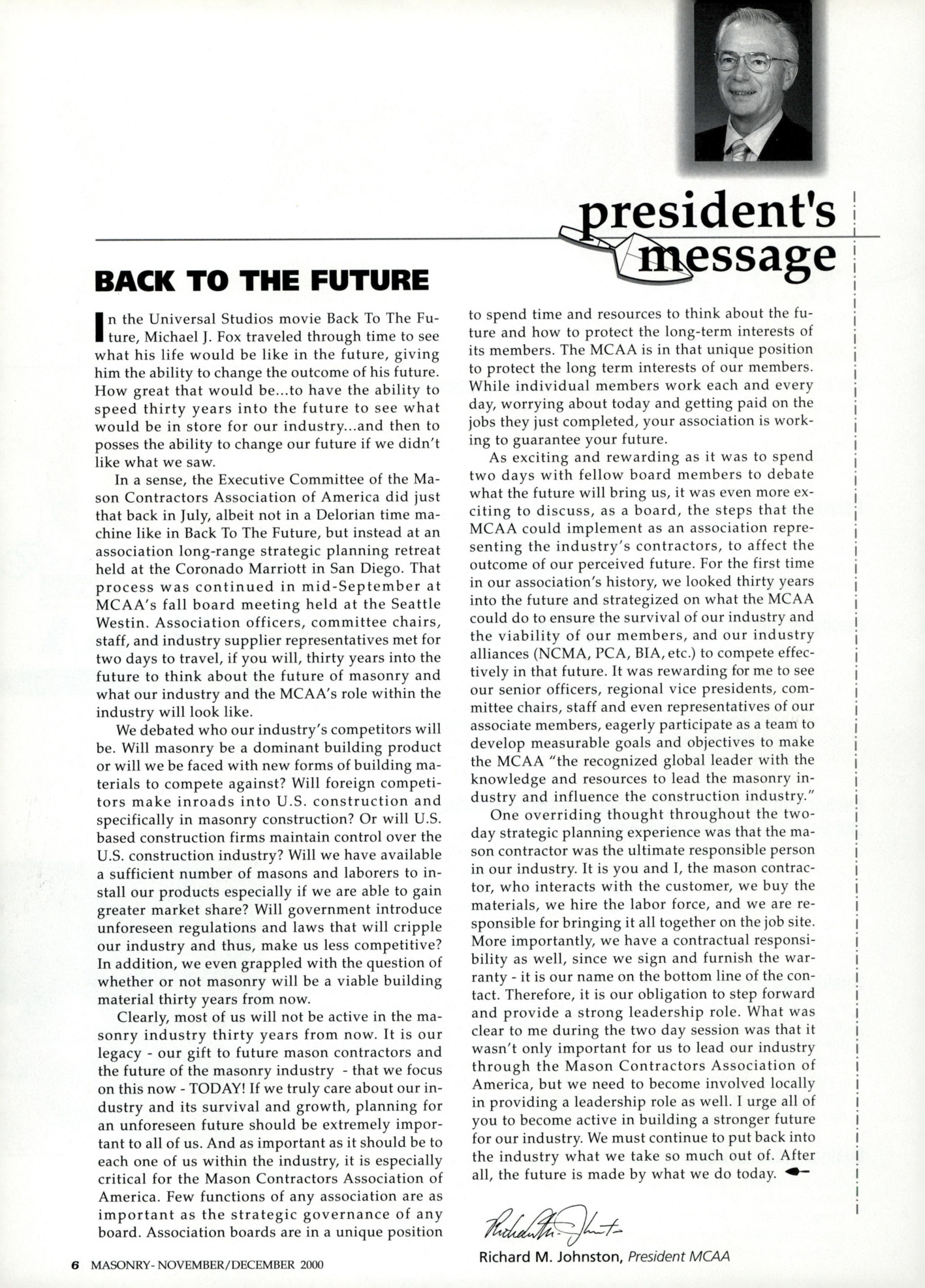 Masonry Magazine December 2000 Page. 6