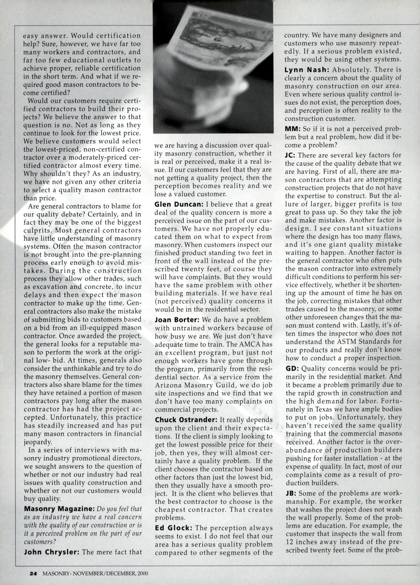 Masonry Magazine December 2000 Page. 24