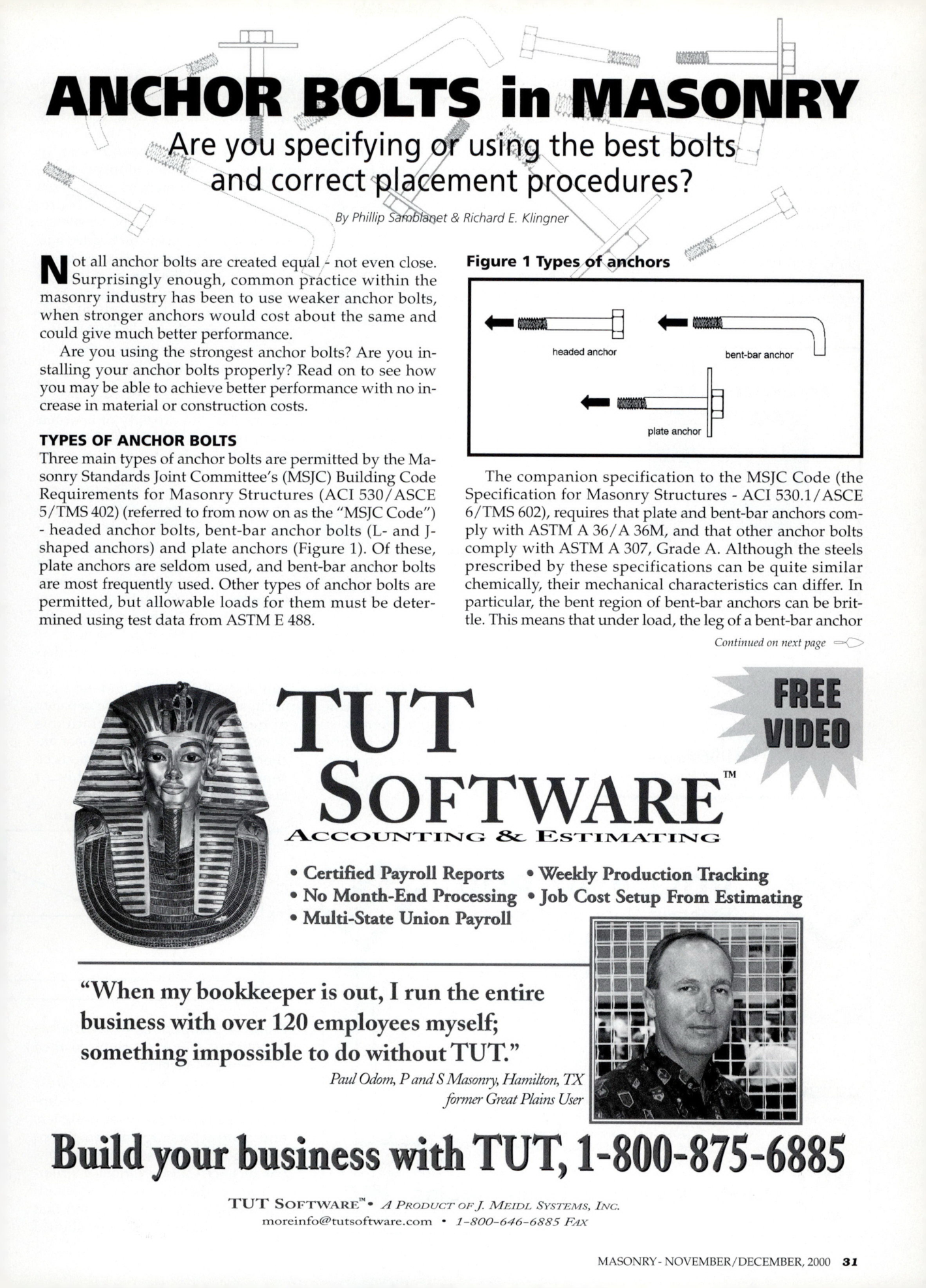 Masonry Magazine December 2000 Page. 31