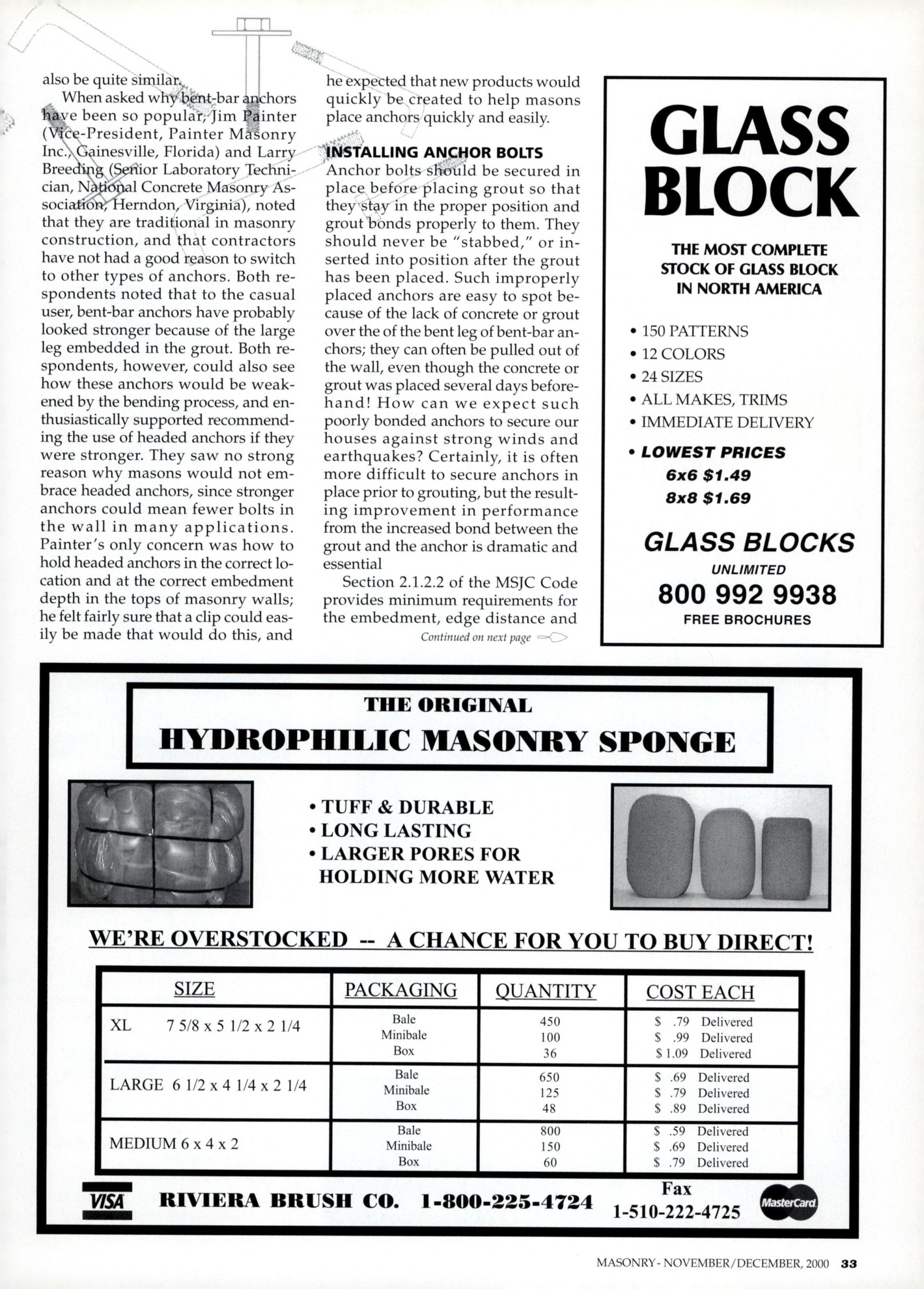 Masonry Magazine December 2000 Page. 33