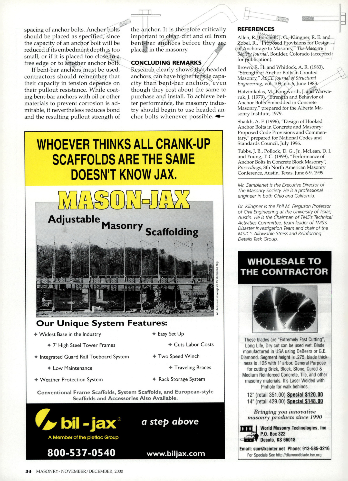 Masonry Magazine December 2000 Page. 34