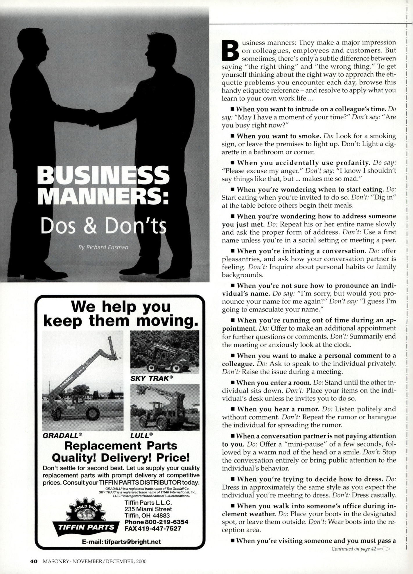 Masonry Magazine December 2000 Page. 40