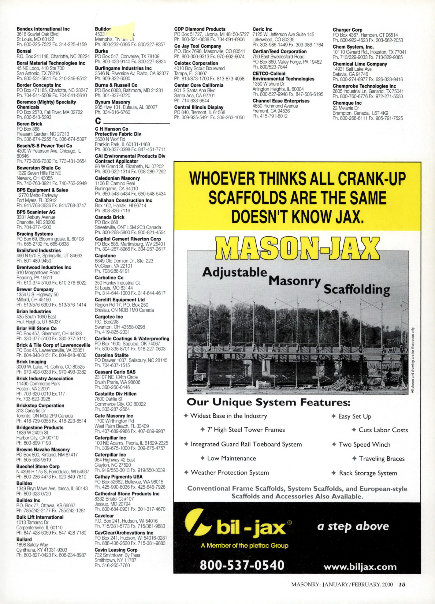 Masonry Magazine February 2000 Page. 15