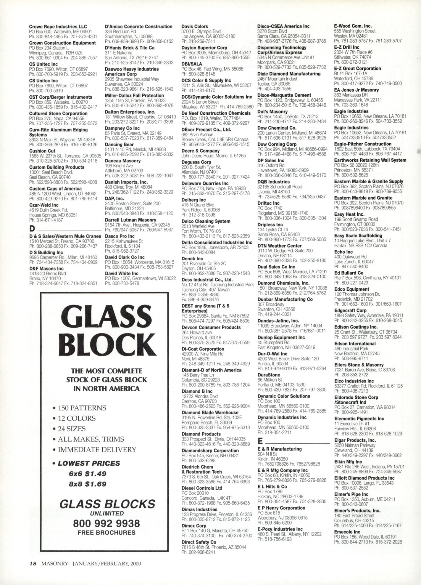 Masonry Magazine February 2000 Page. 18