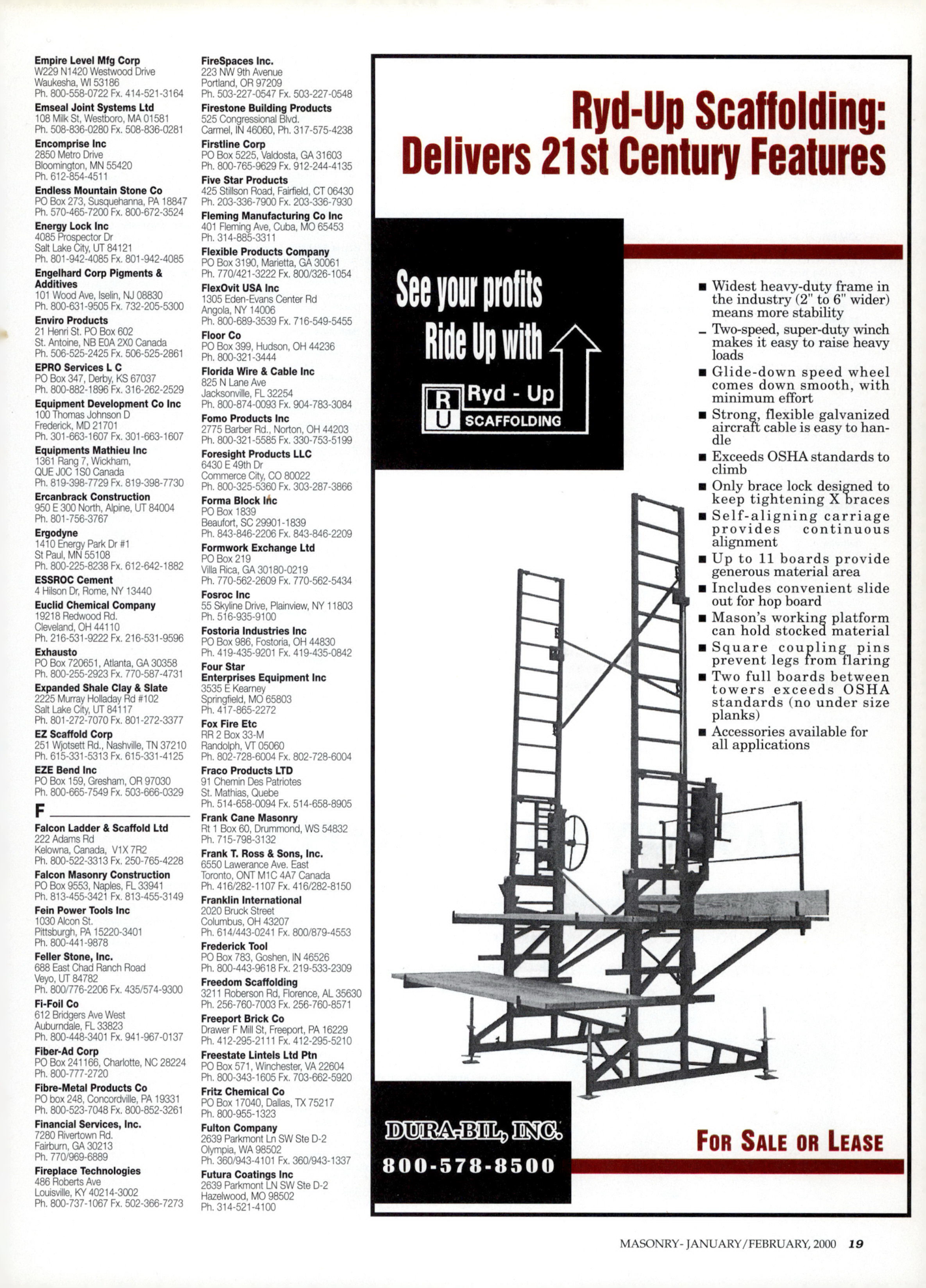 Masonry Magazine February 2000 Page. 19