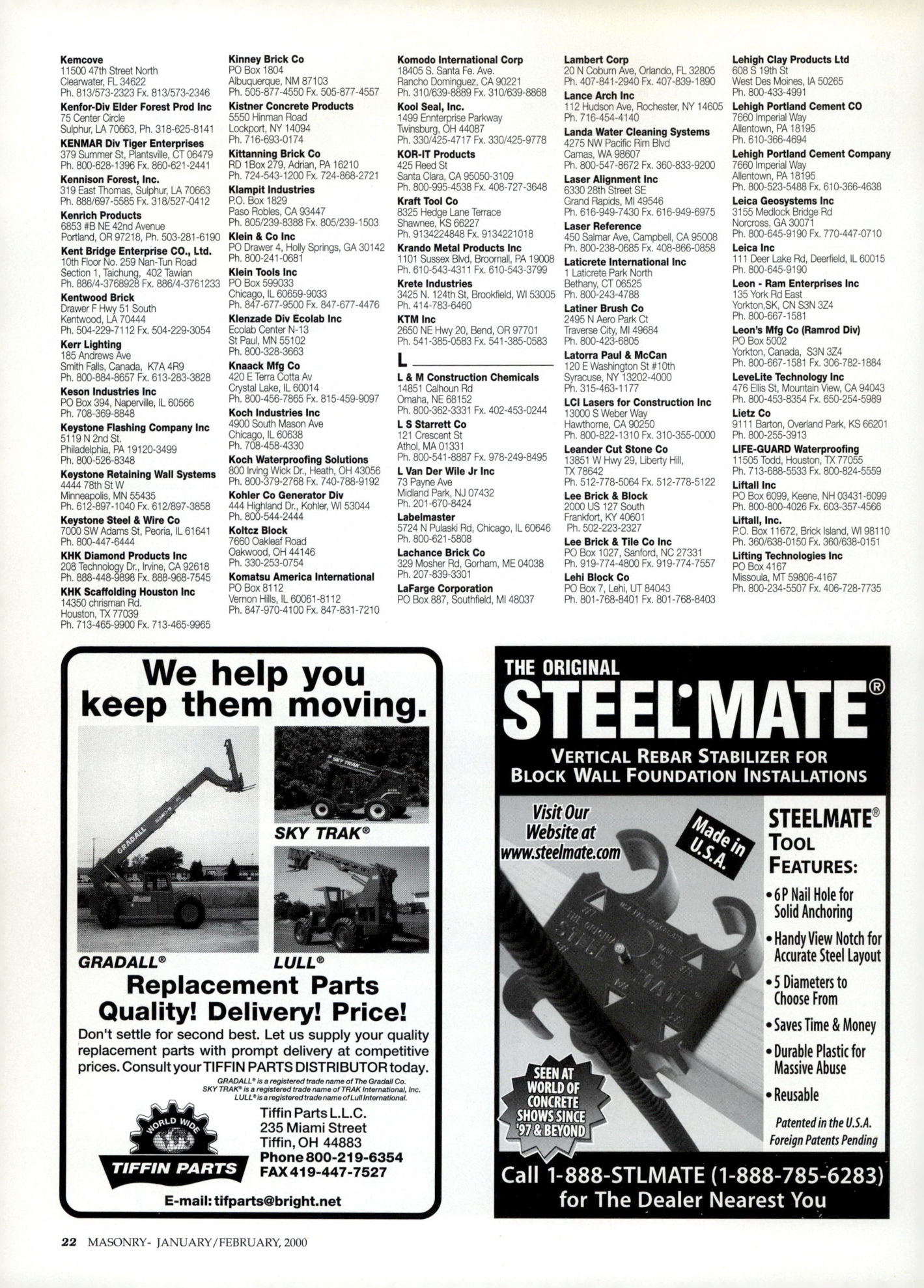Masonry Magazine February 2000 Page. 22