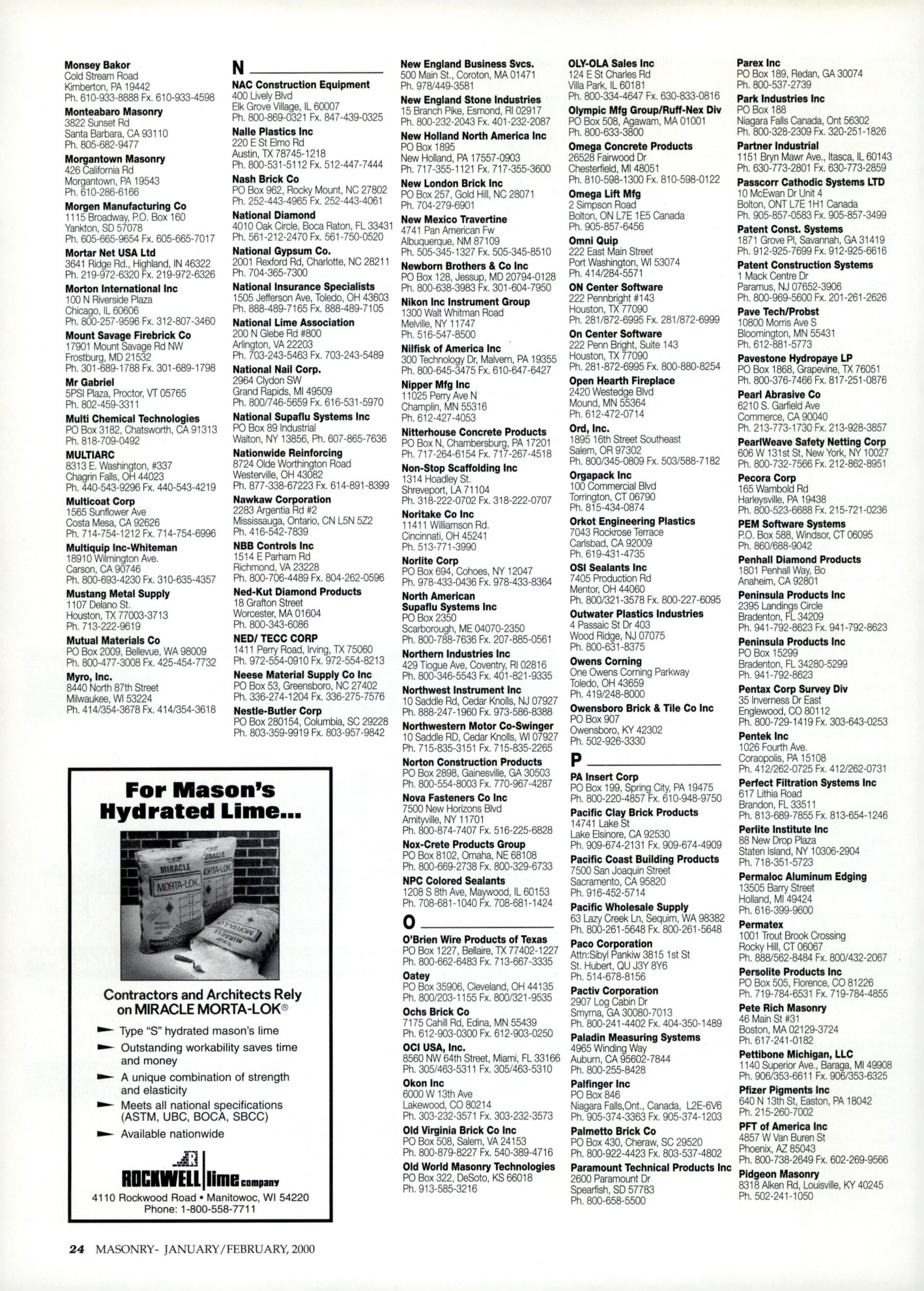 Masonry Magazine February 2000 Page. 24