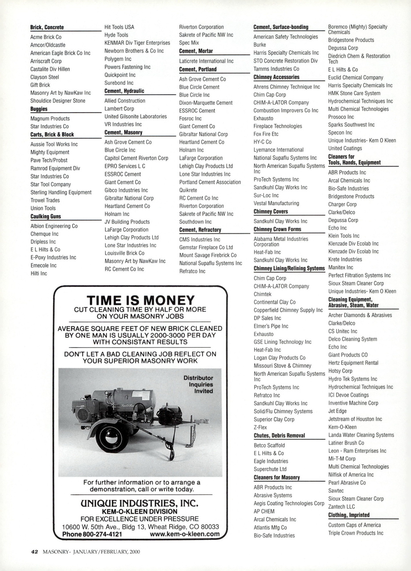Masonry Magazine February 2000 Page. 42