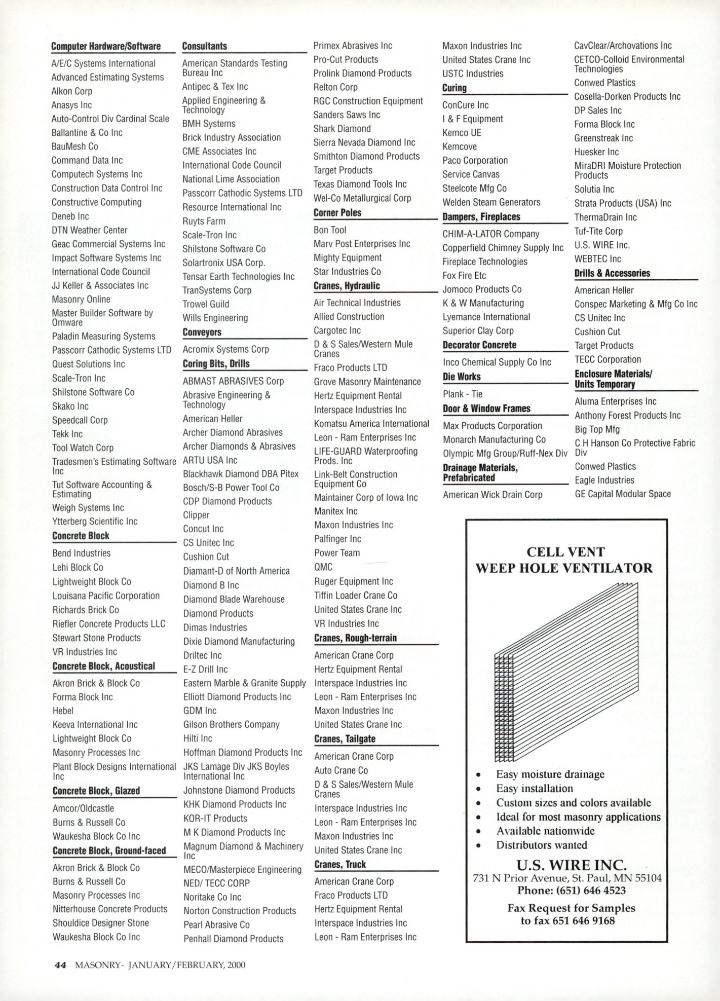 Masonry Magazine February 2000 Page. 44