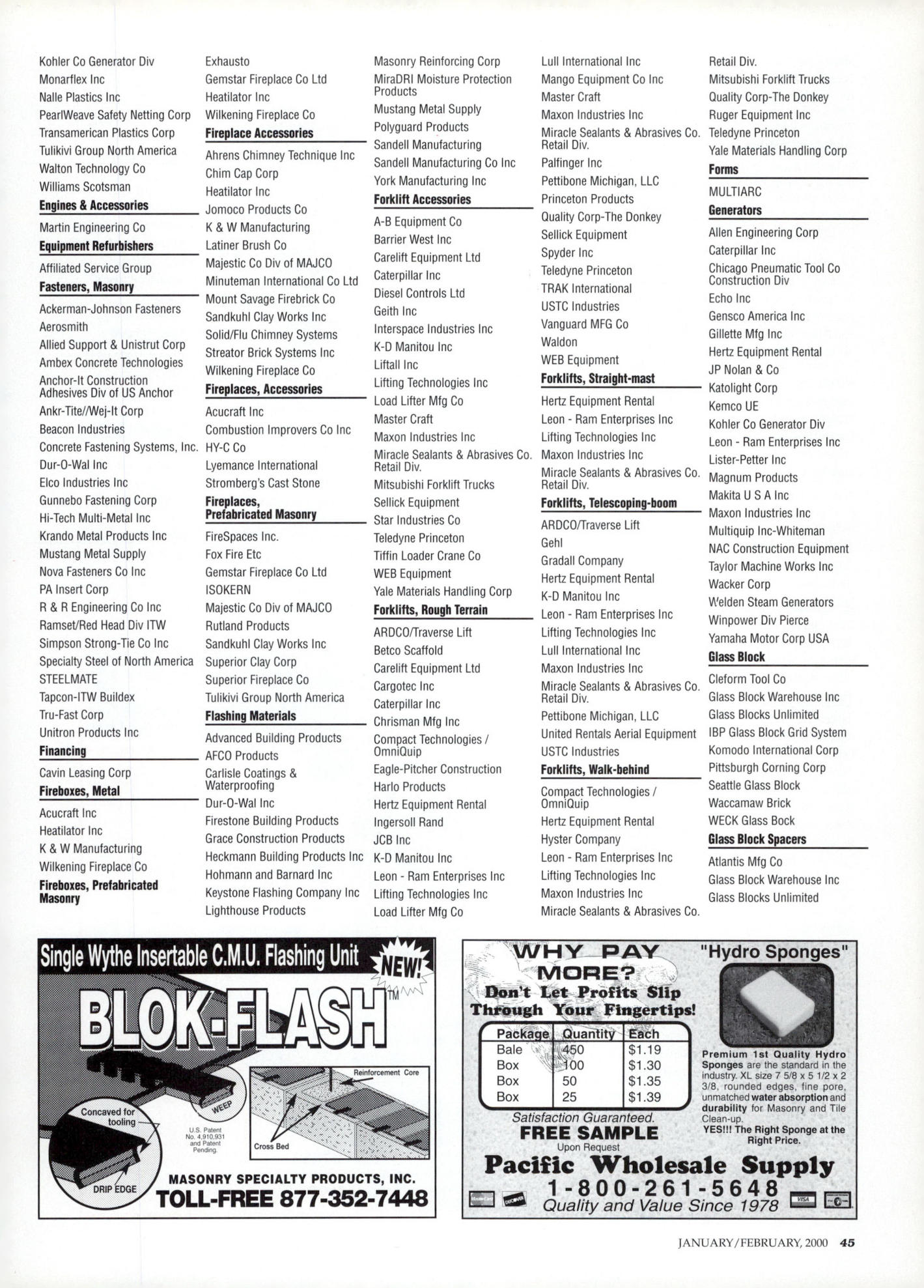 Masonry Magazine February 2000 Page. 45