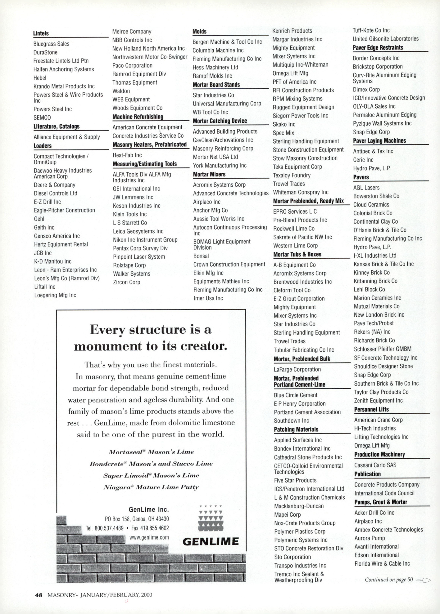 Masonry Magazine February 2000 Page. 48