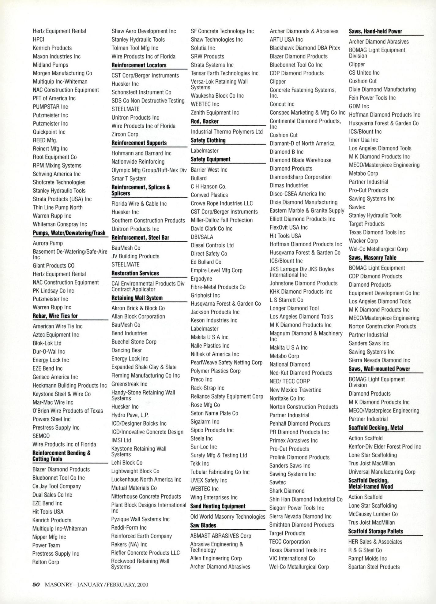 Masonry Magazine February 2000 Page. 50