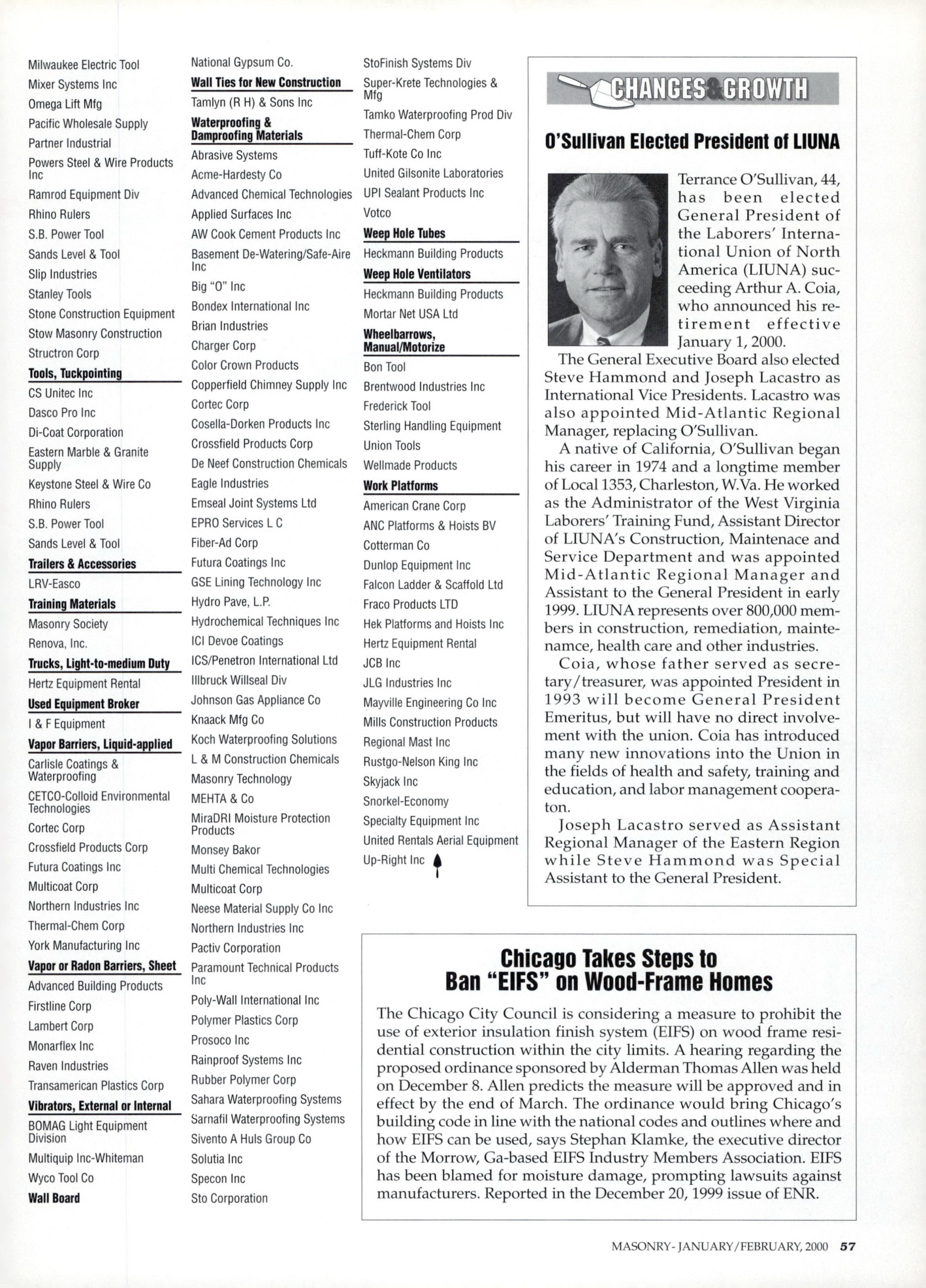 Masonry Magazine February 2000 Page. 57