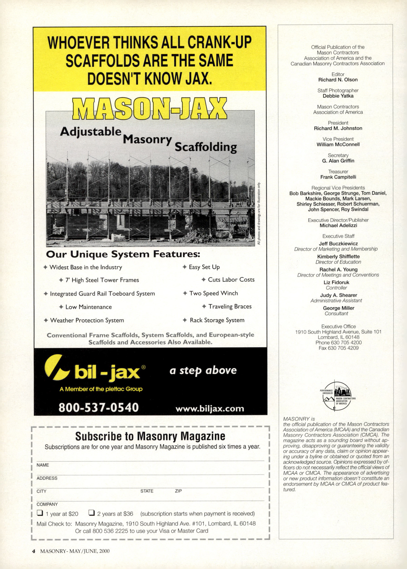 Masonry Magazine June 2000 Page. 4